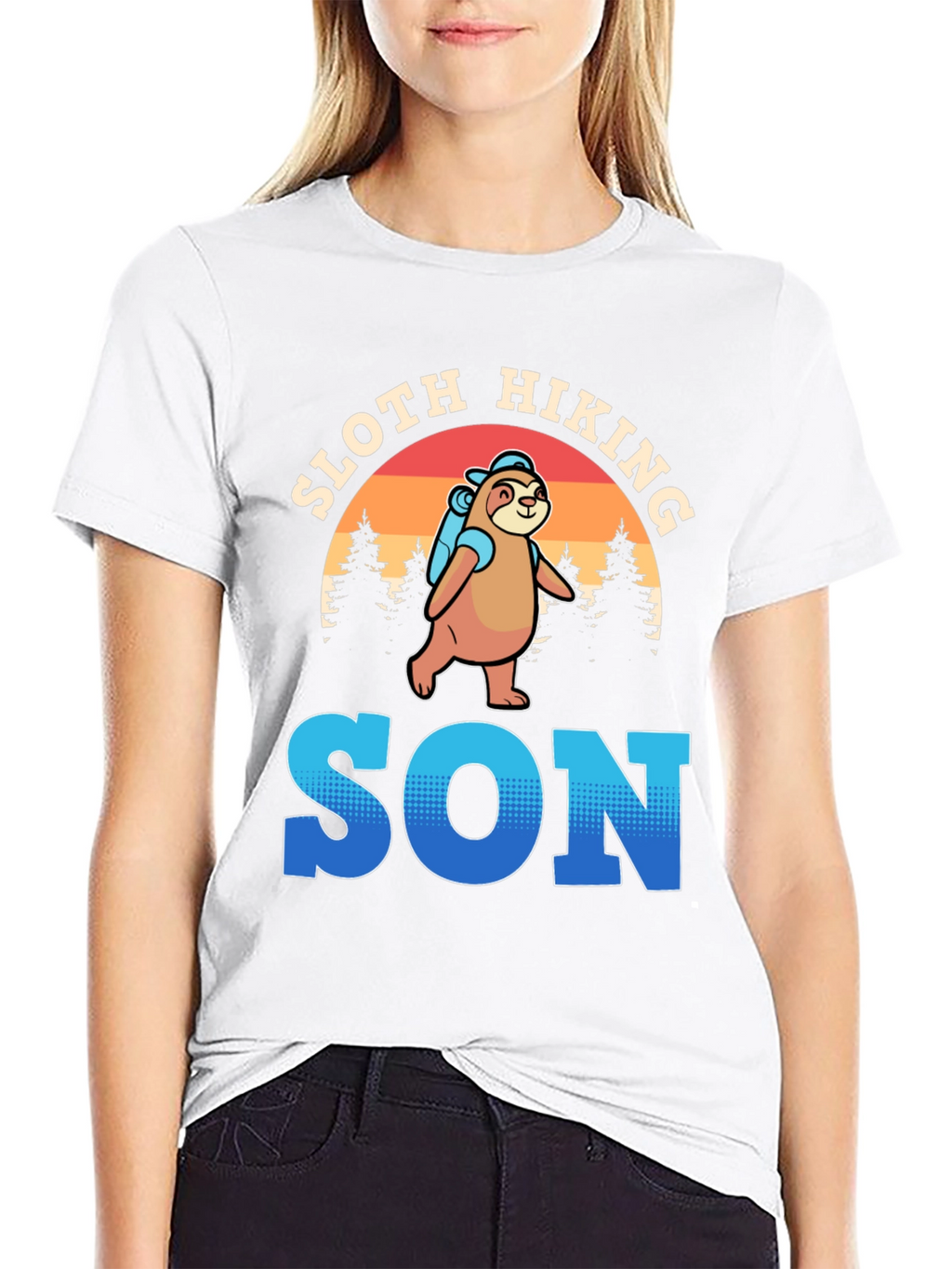 Sloth Hiking Son T-Shirt