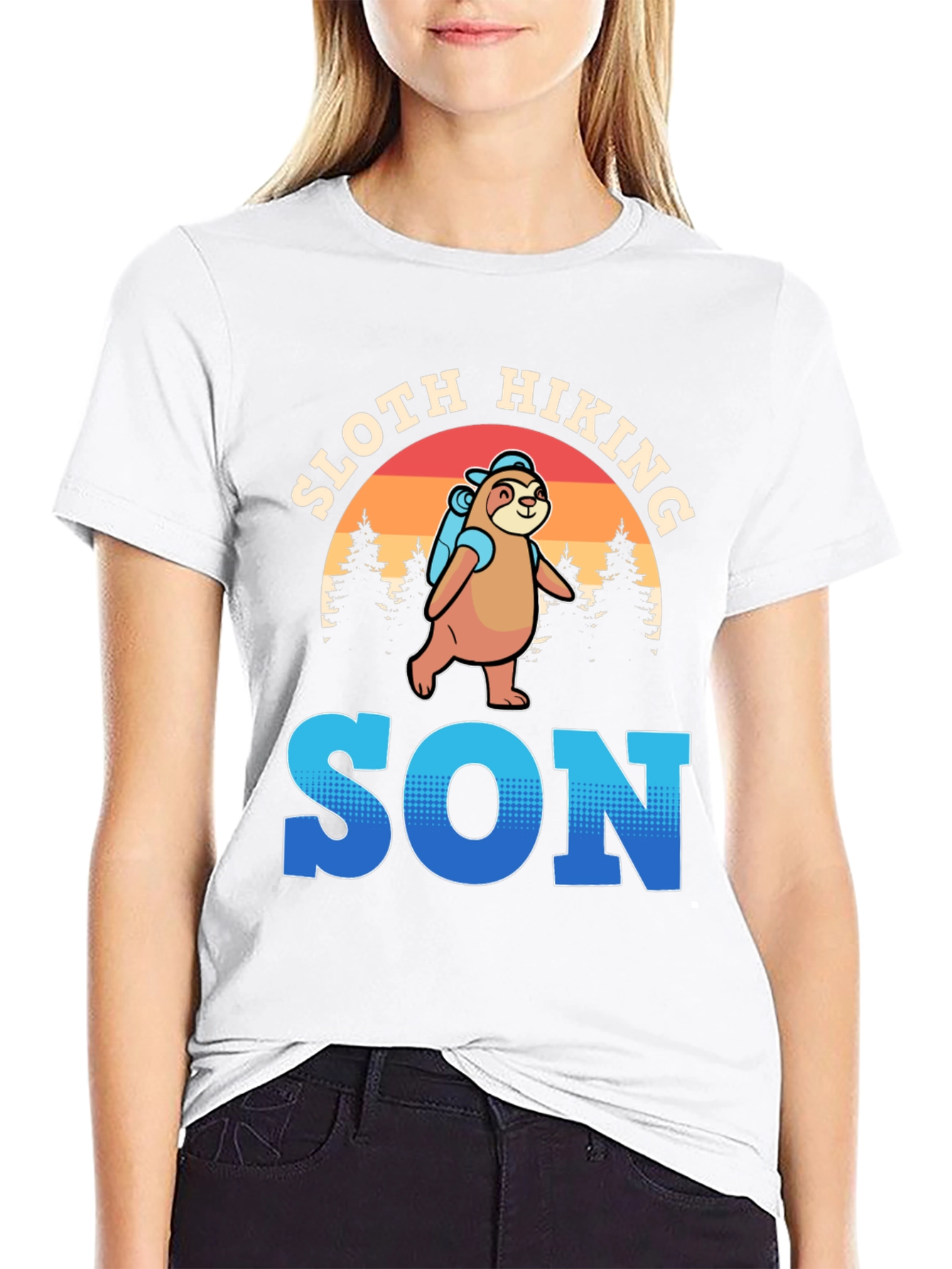 Sloth Hiking Son T-Shirt