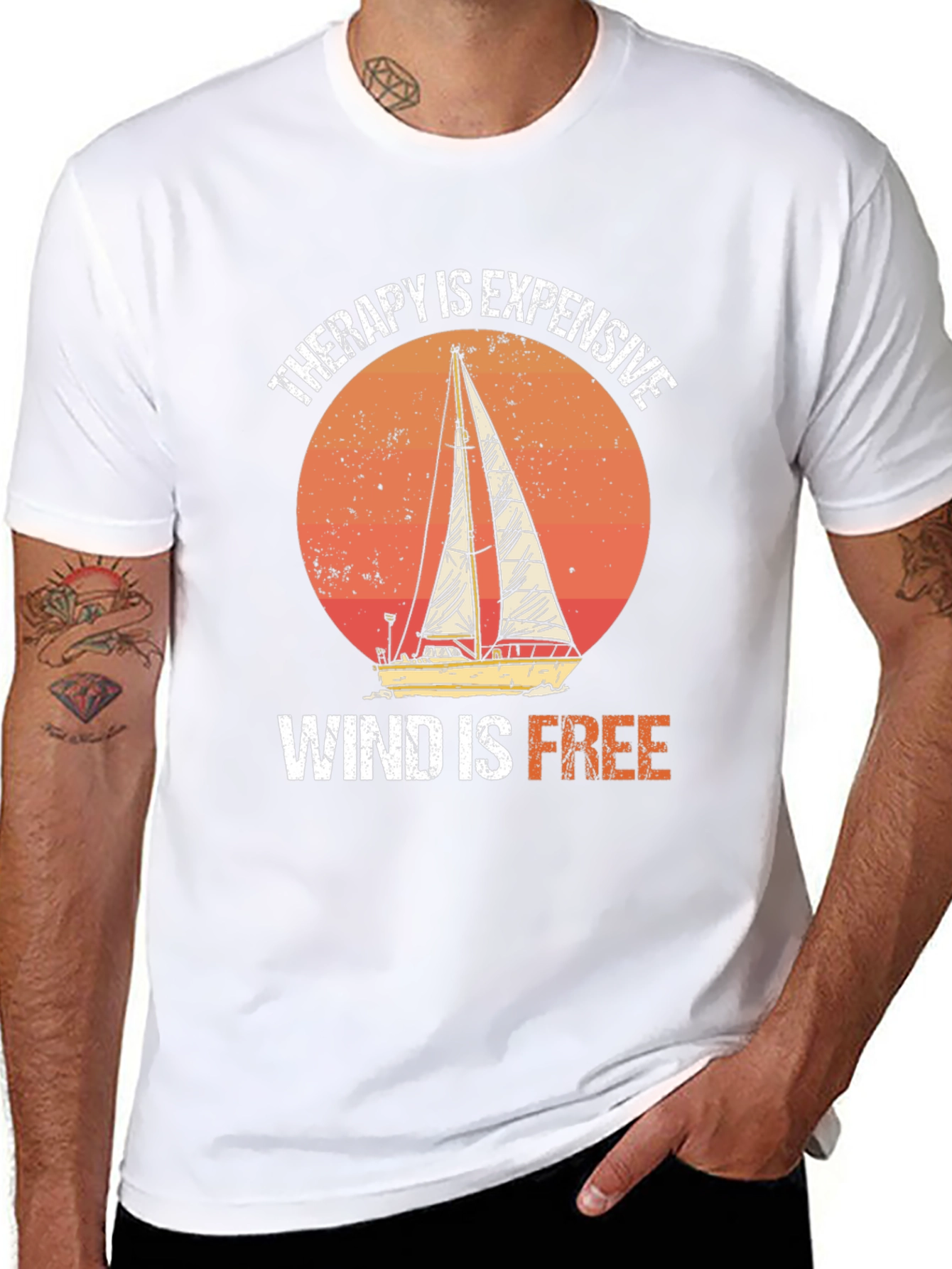 Therapy is Expensive Wind is Free Graphic Tee
