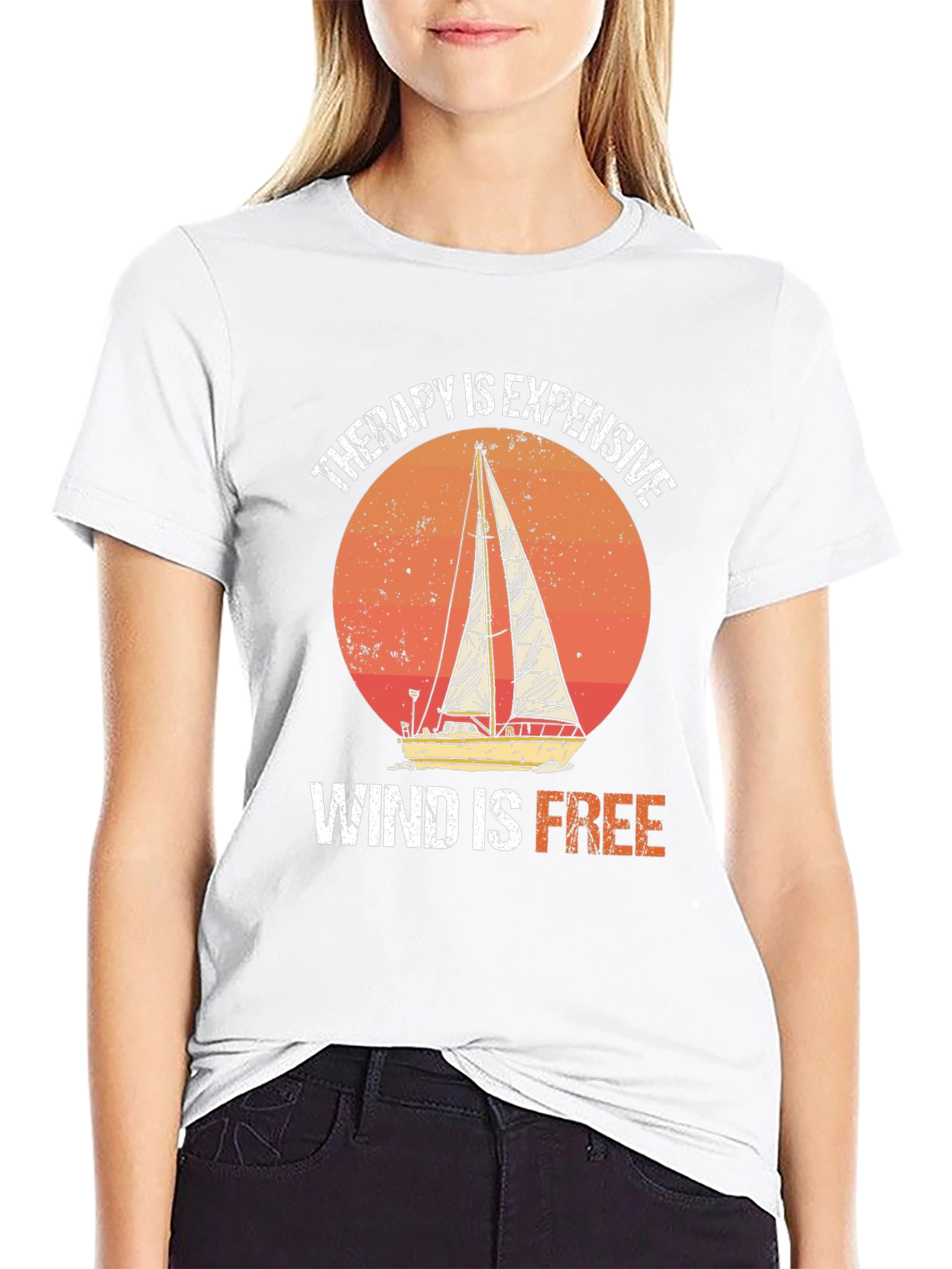 Therapy is Expensive Wind is Free Graphic Tee