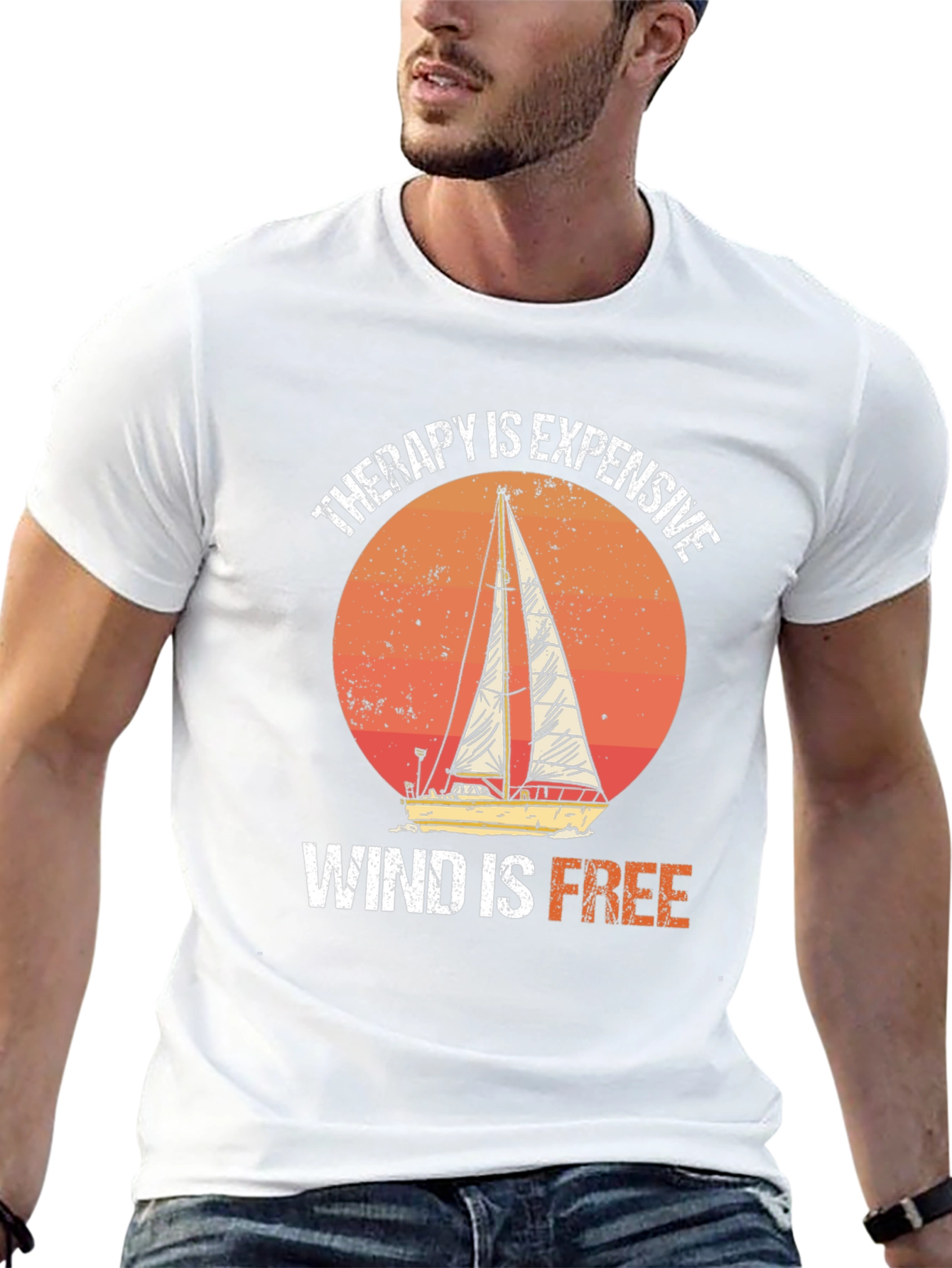 Therapy is Expensive Wind is Free Graphic Tee