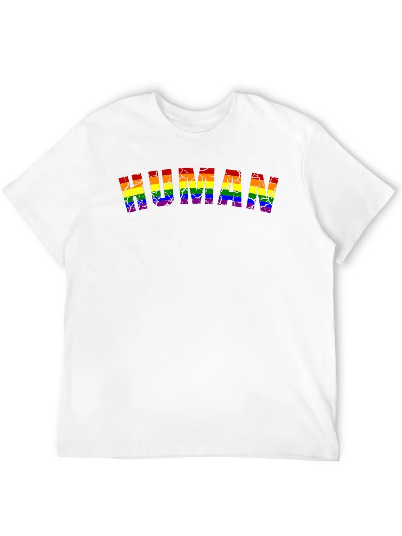 Rainbow Human Pride T-Shirt - Black