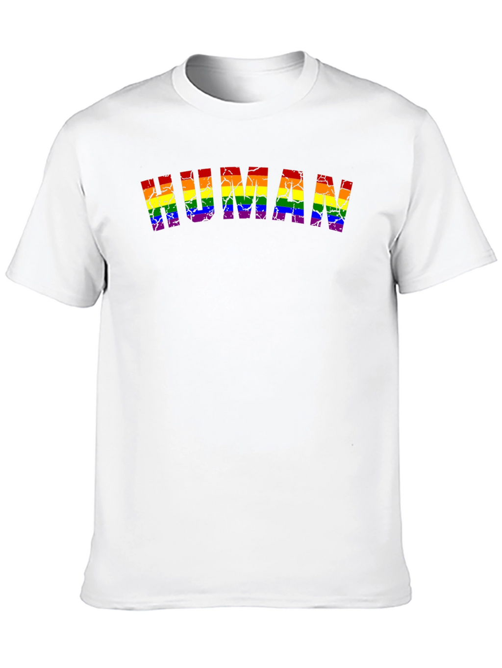 Rainbow Human Pride T-Shirt - Black