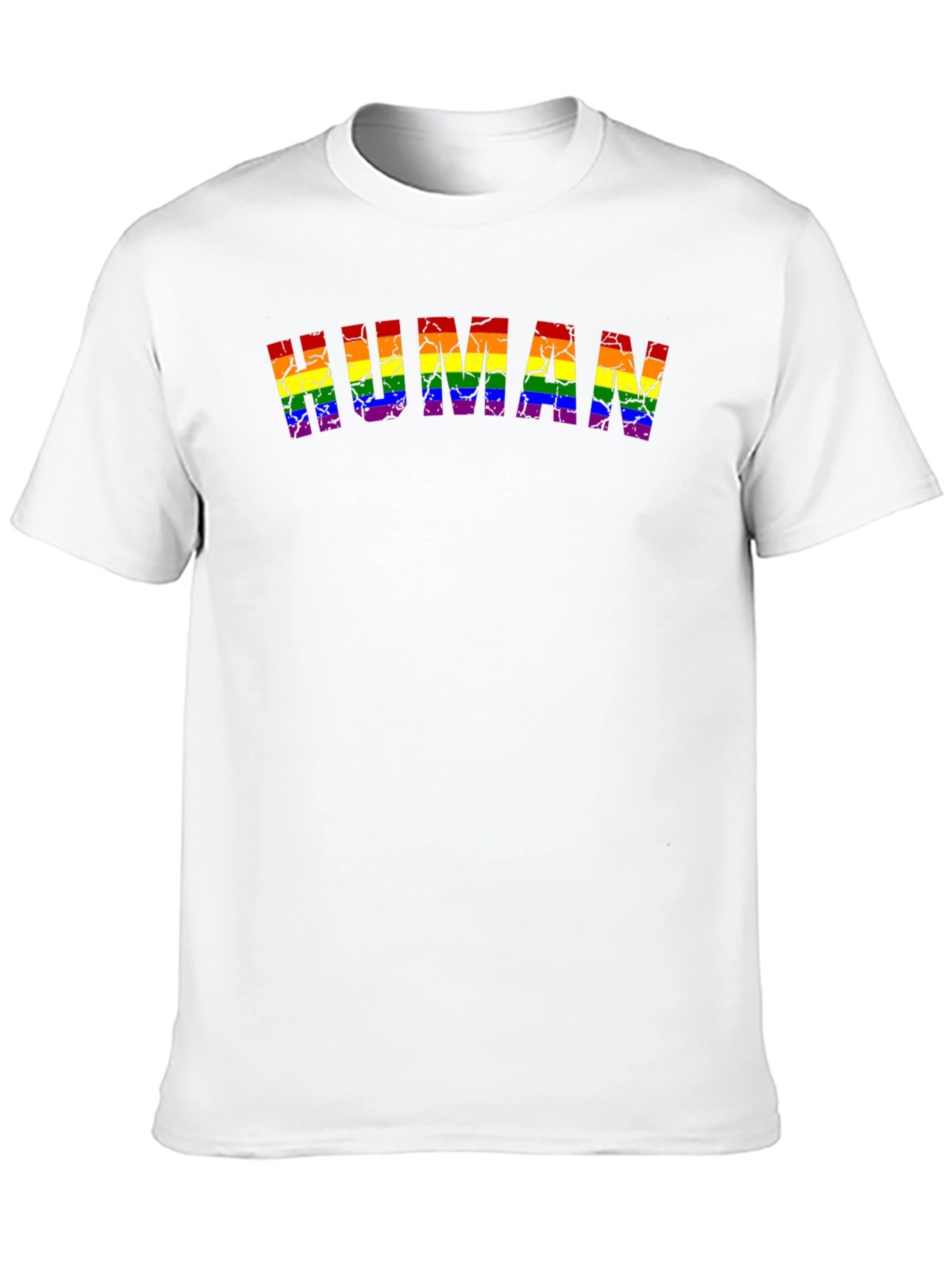 Rainbow Human Pride T-Shirt - Black