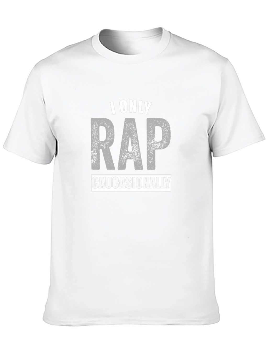 I Only Rap Caucasionally Black Graphic Tee