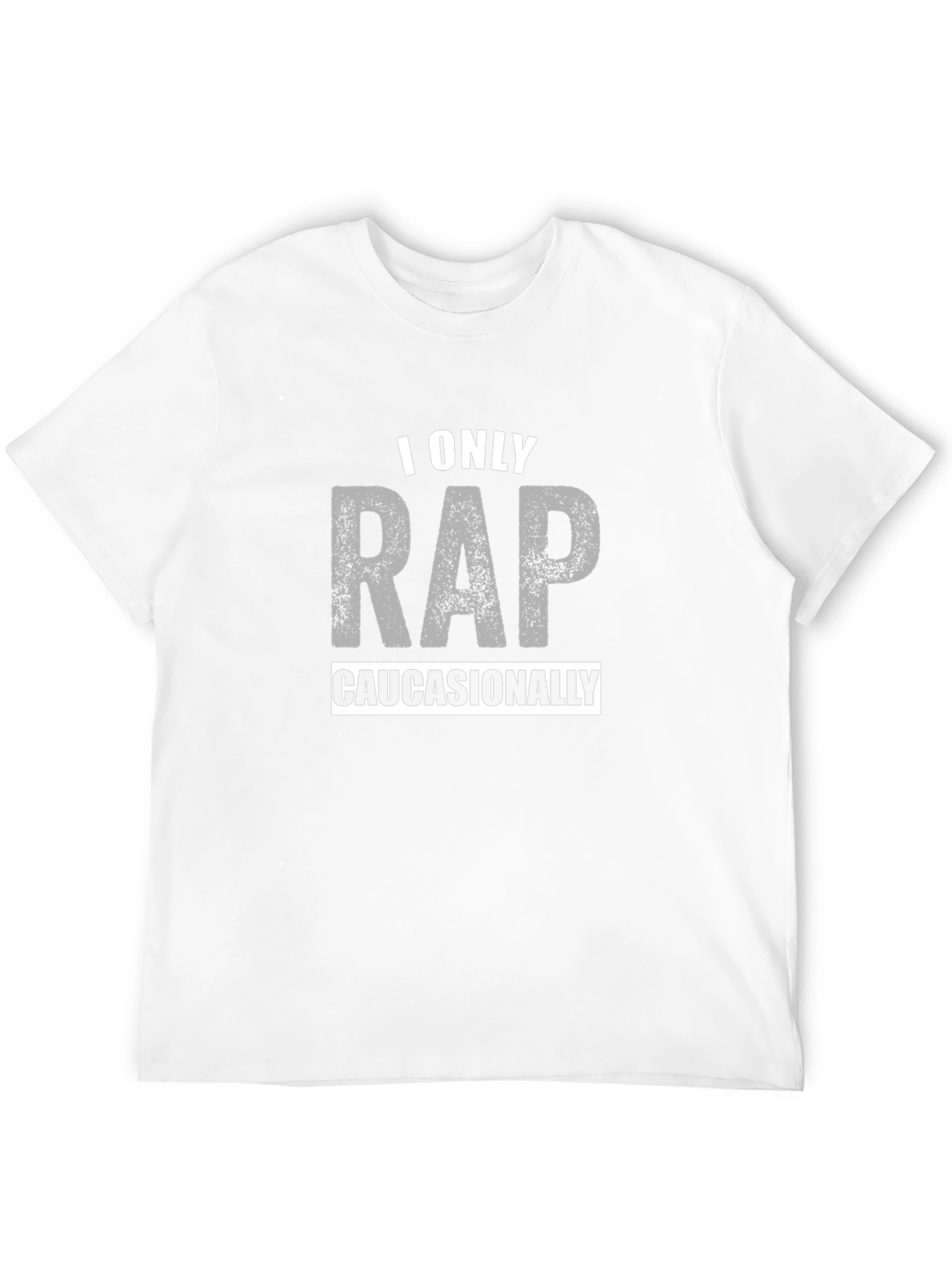 I Only Rap Caucasionally Black Graphic Tee