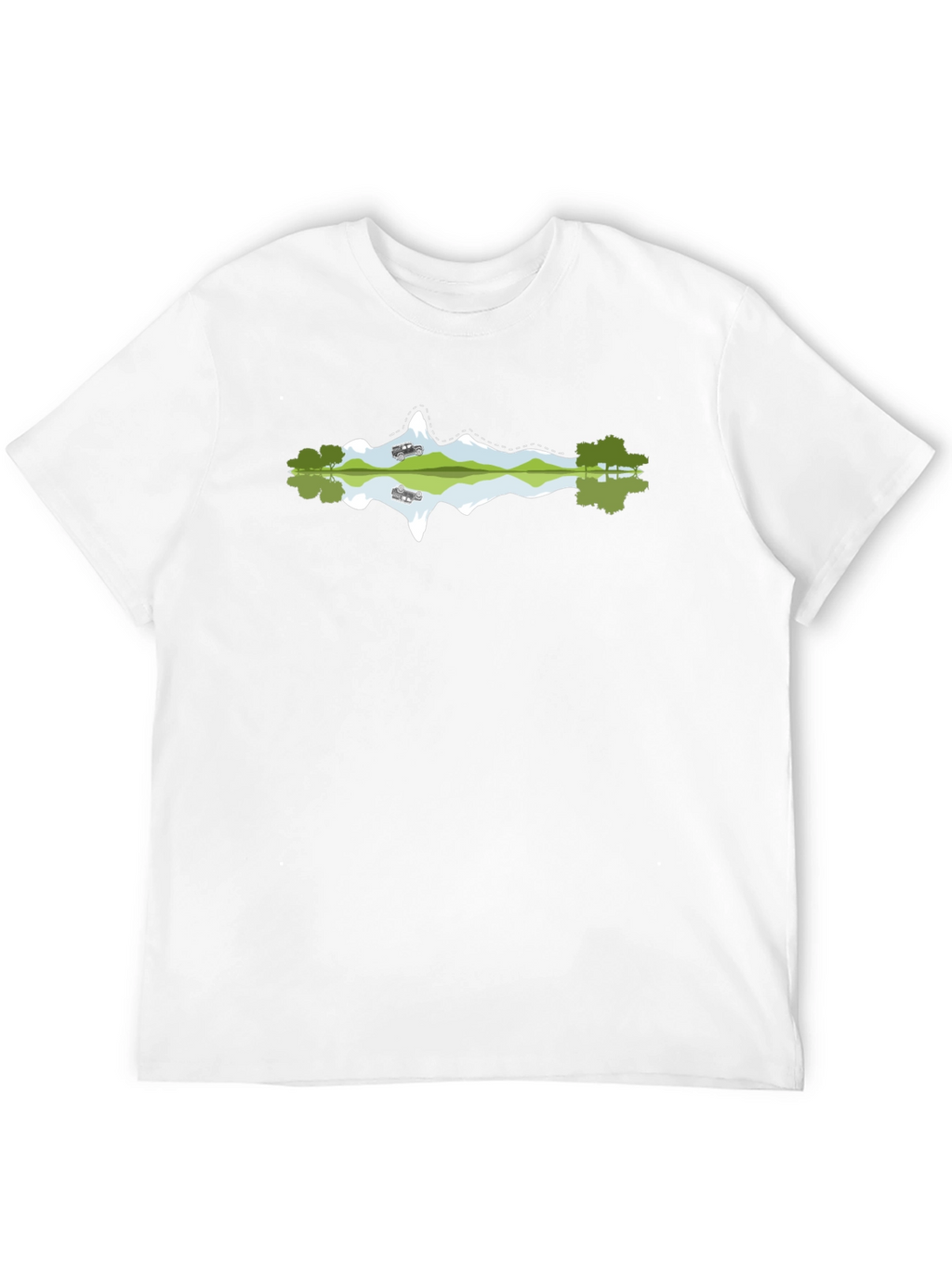 Mountain Reflection Graphic Black Tee