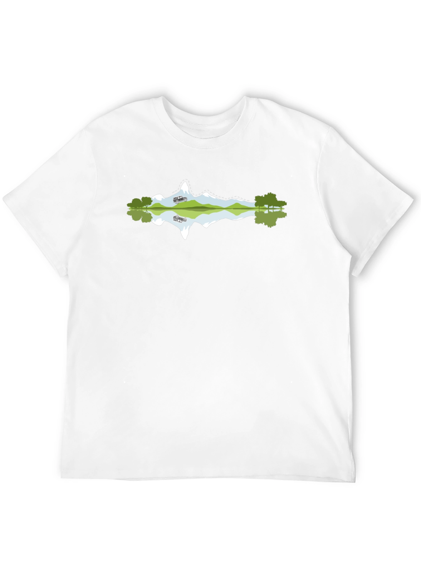 Mountain Reflection Graphic Black Tee