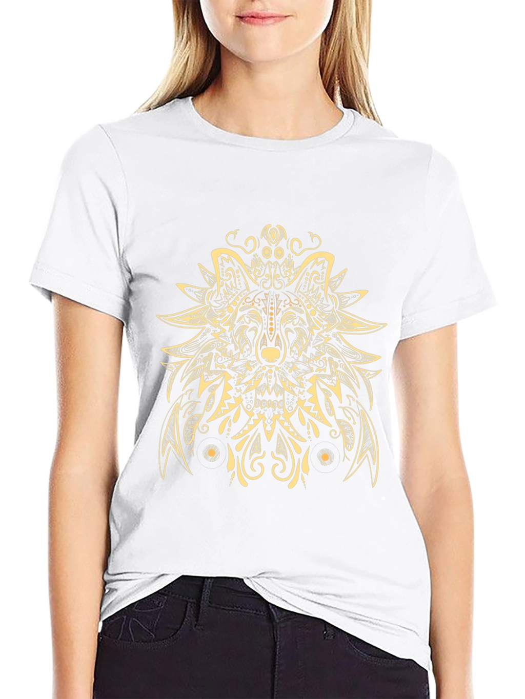 Wolf Mandala Graphic Tee - Artistic Menswear