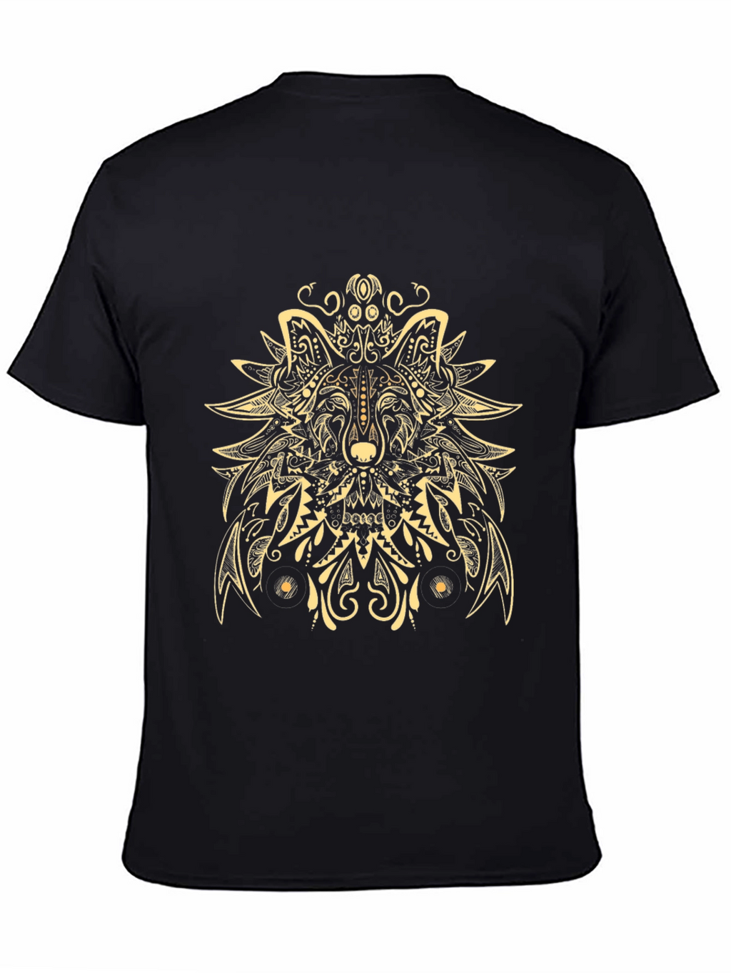 Wolf Mandala Graphic Tee - Artistic Menswear