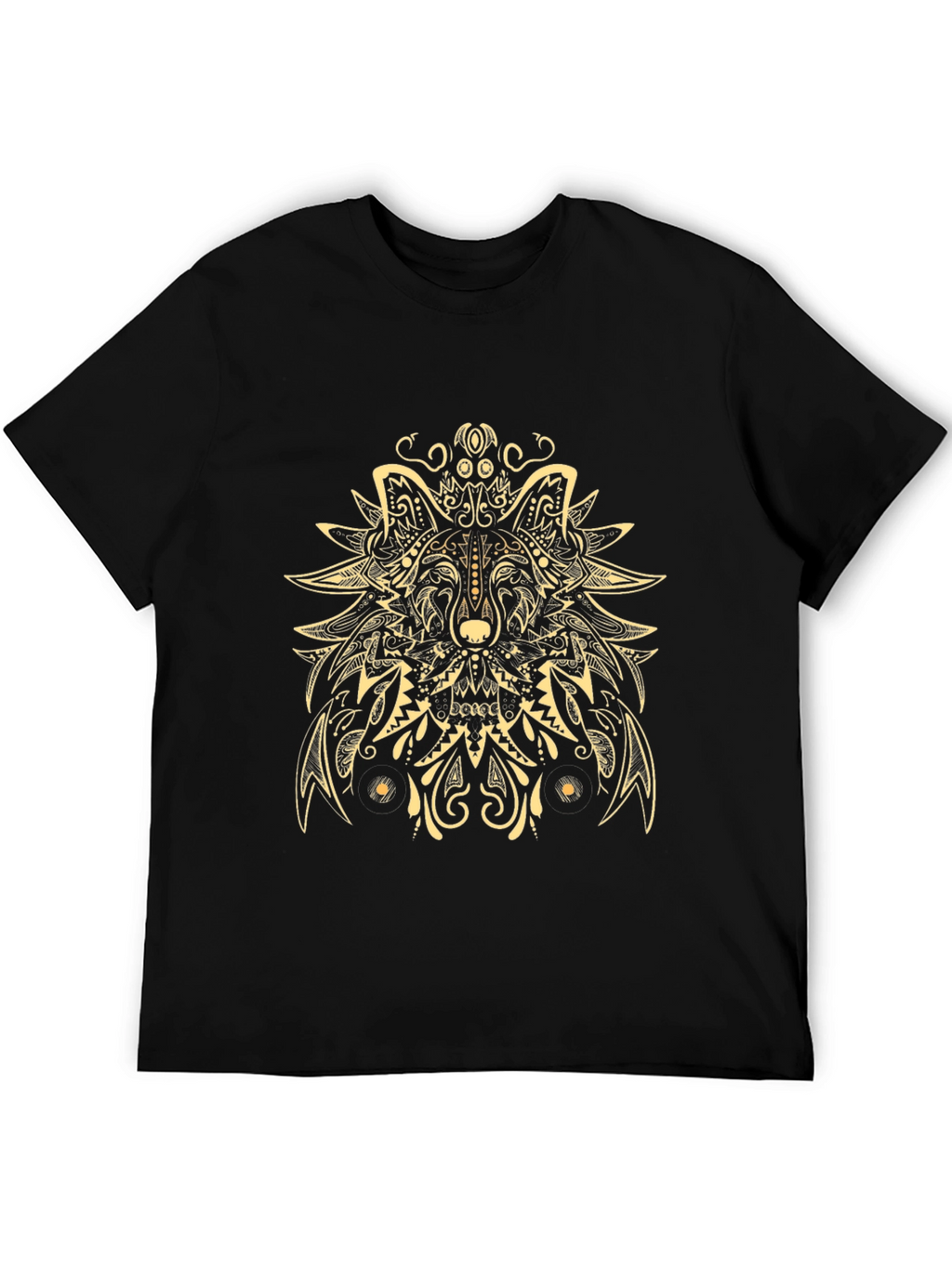 Wolf Mandala Graphic Tee - Artistic Menswear