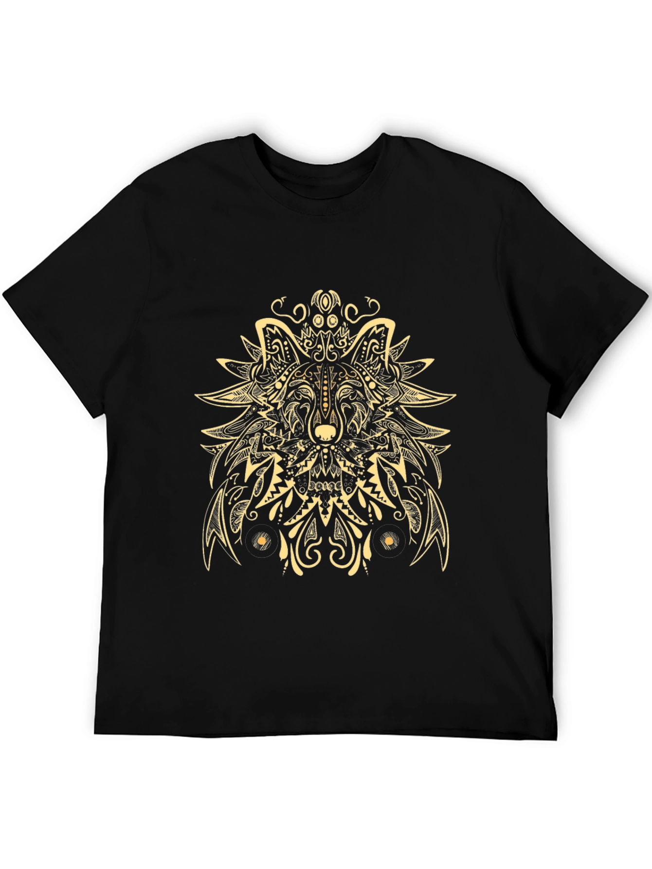 Wolf Mandala Graphic Tee - Artistic Menswear