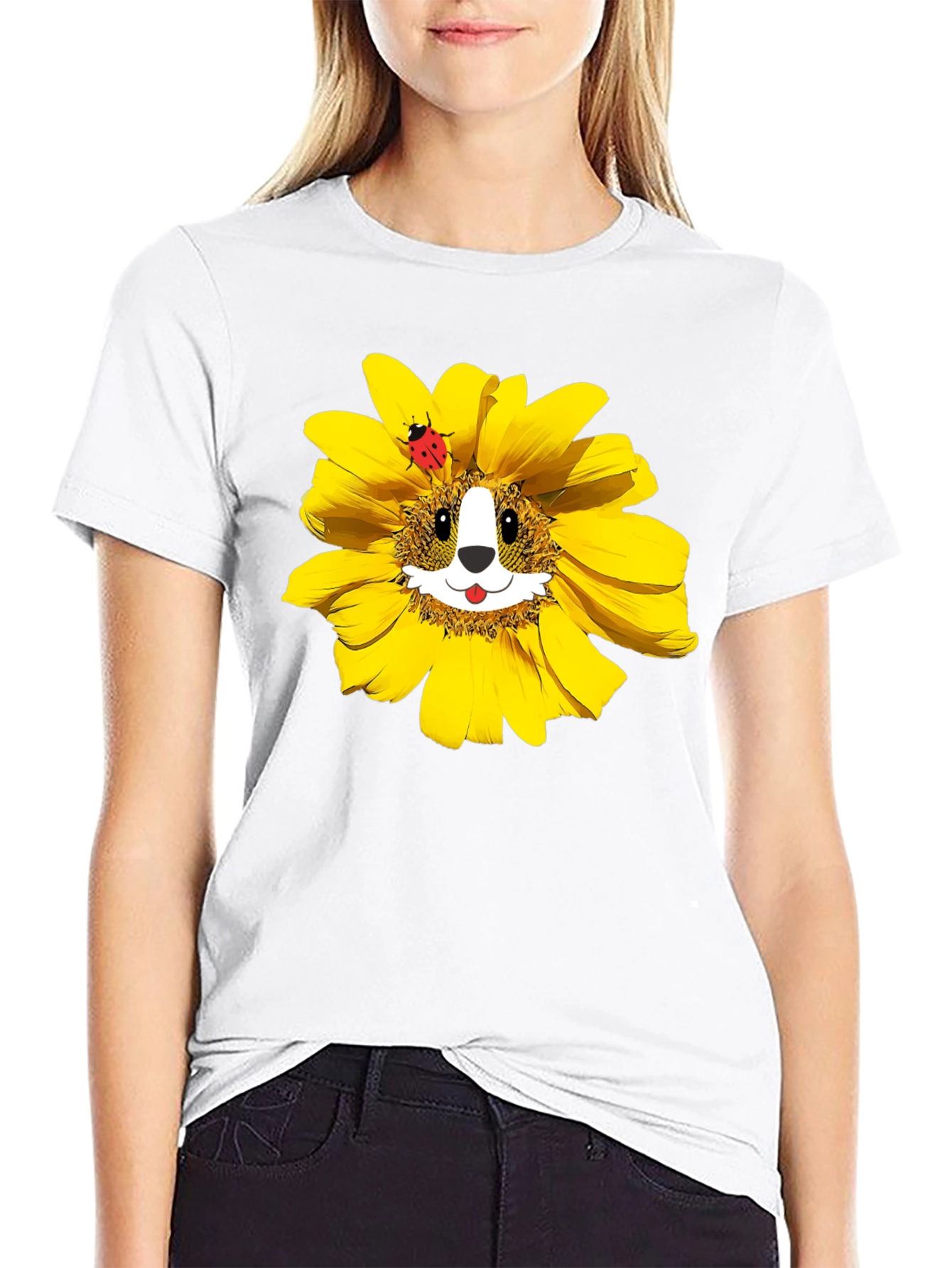 Sunflower Corgi T-Shirt
