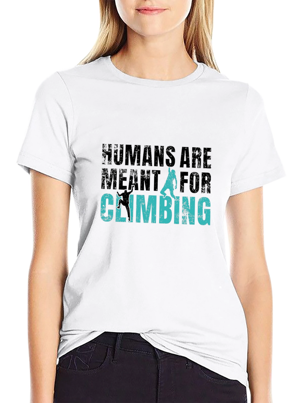 Humans Are Meant For Climbing Black Graphic Tee