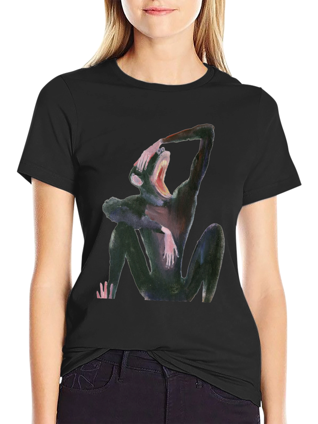 Monkey Graphic T-Shirt - Unique Artistic Design