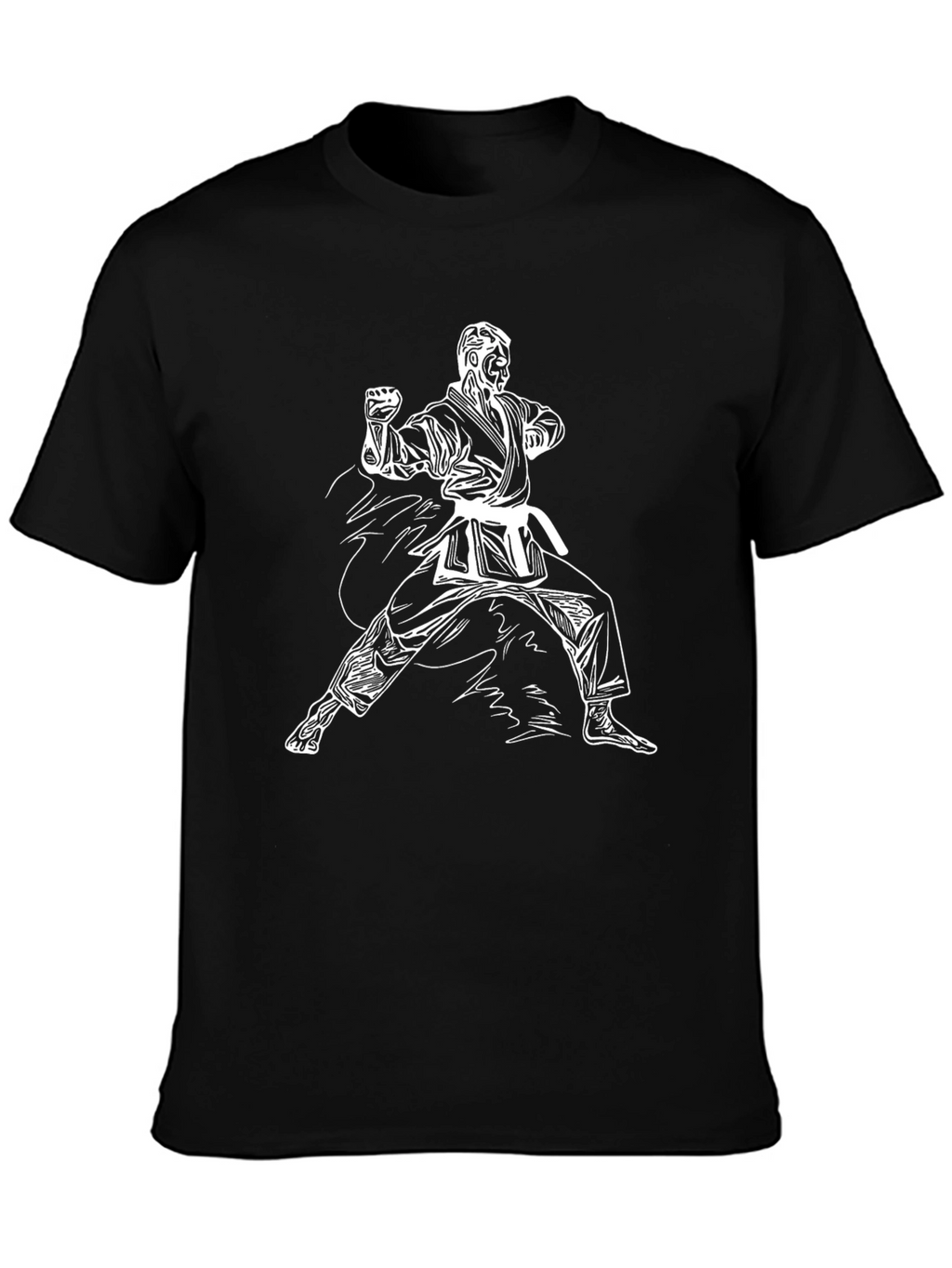 Karate Graphic Black T-Shirt