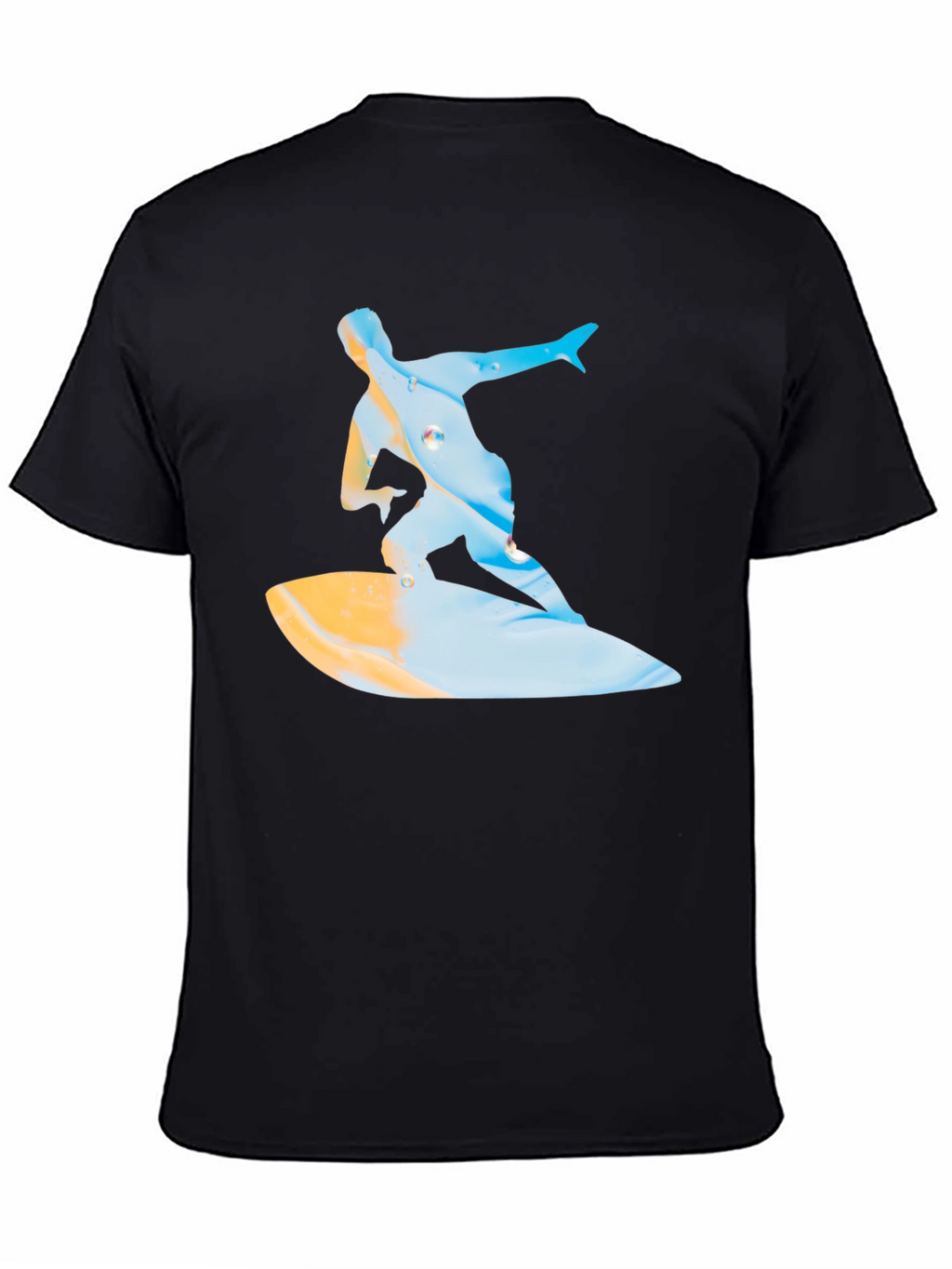 Surfing Graphic T-Shirt - Black Casual Tee