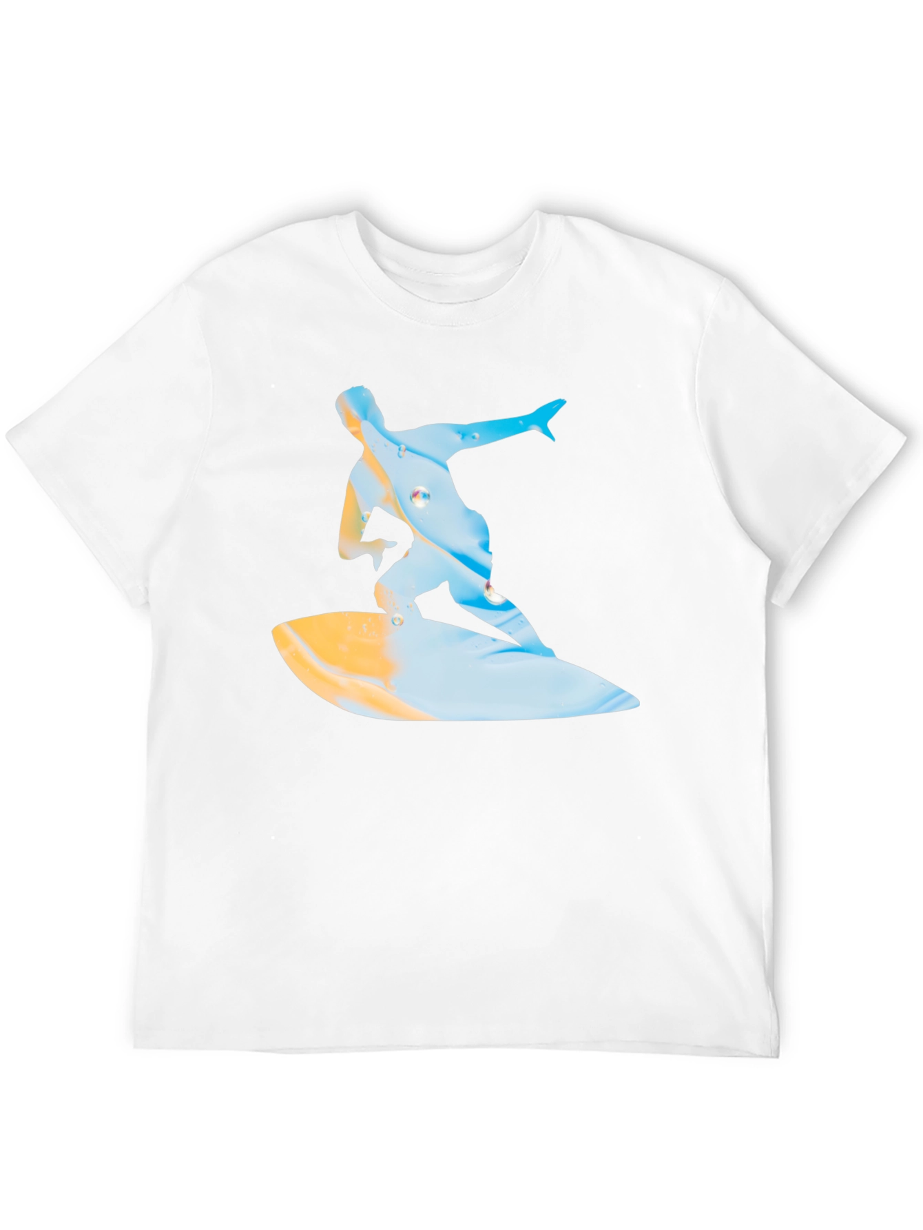 Surfing Graphic T-Shirt - Black Casual Tee