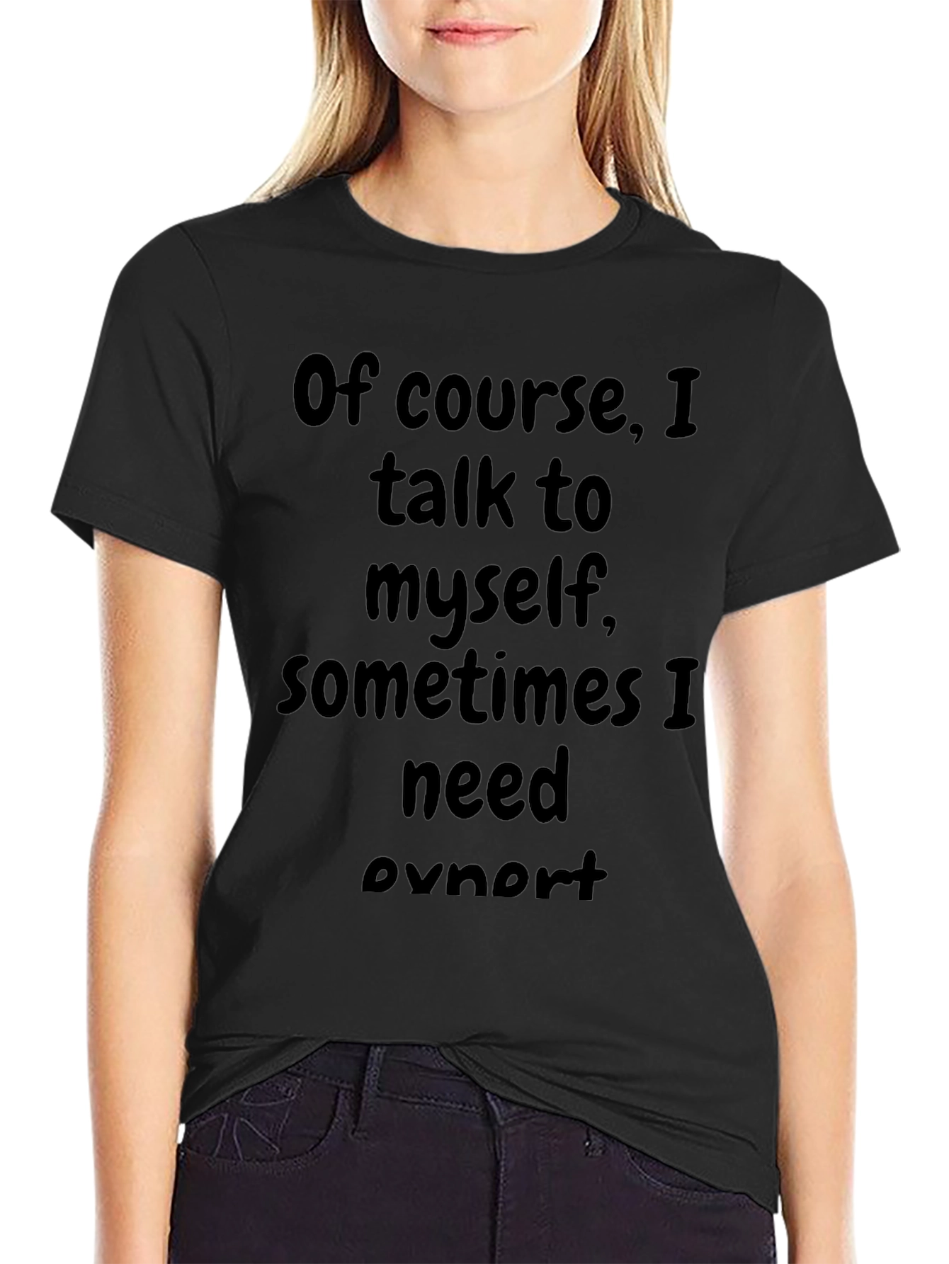 Funny Talk to Myself Black T-Shirt