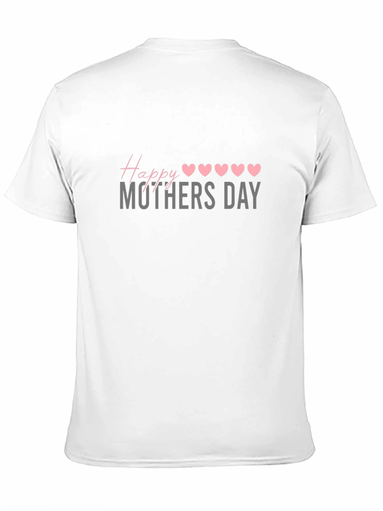 Happy Mothers Day Black Tee with Heart Accents