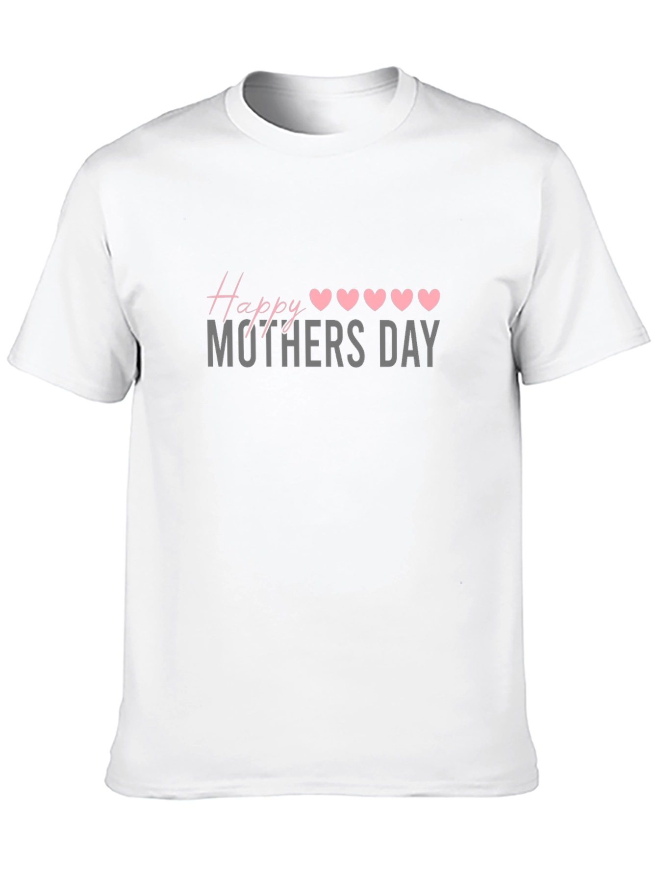 Happy Mothers Day Black Tee with Heart Accents