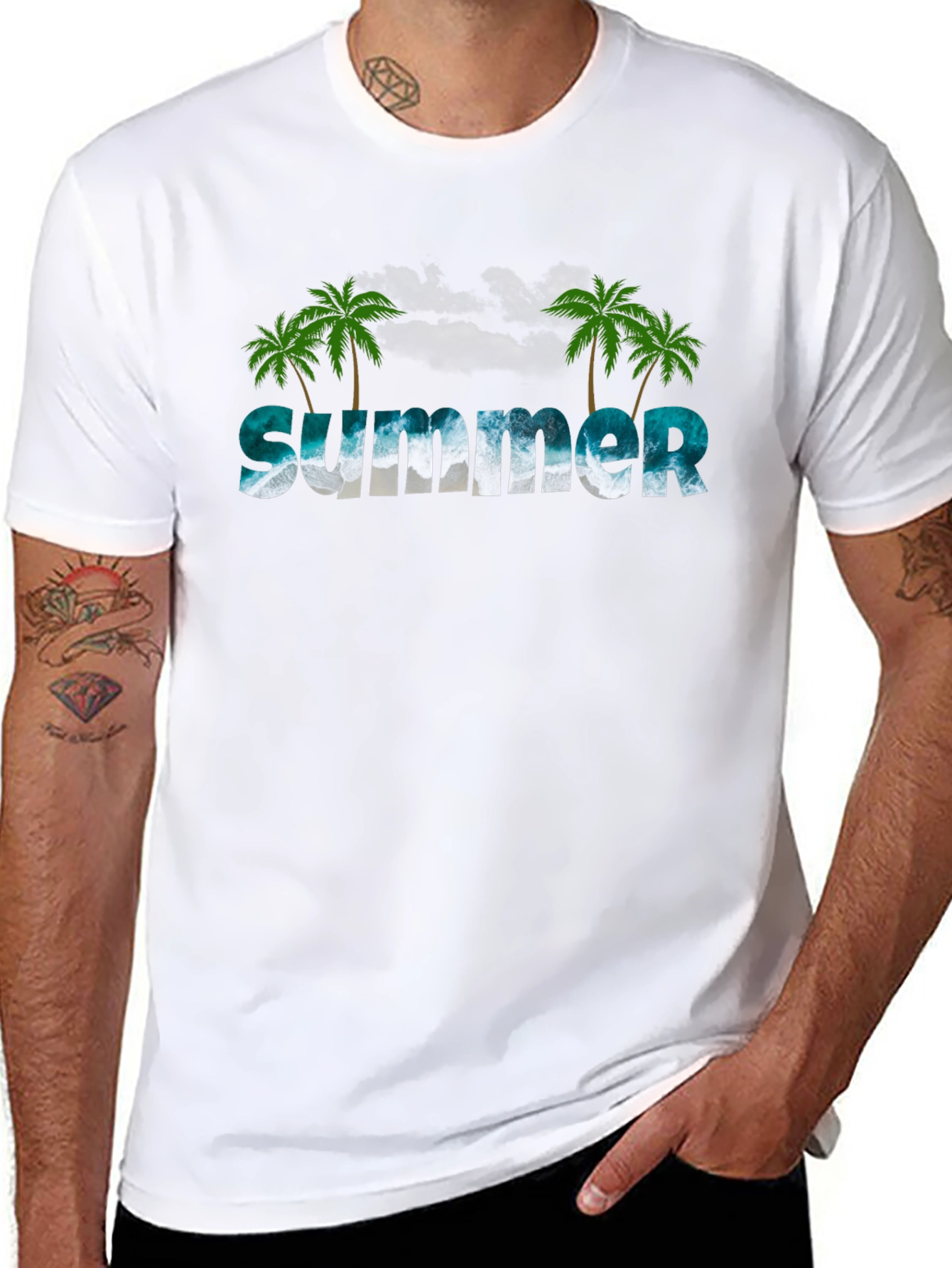 Summer Beach Palm Tree T-Shirt