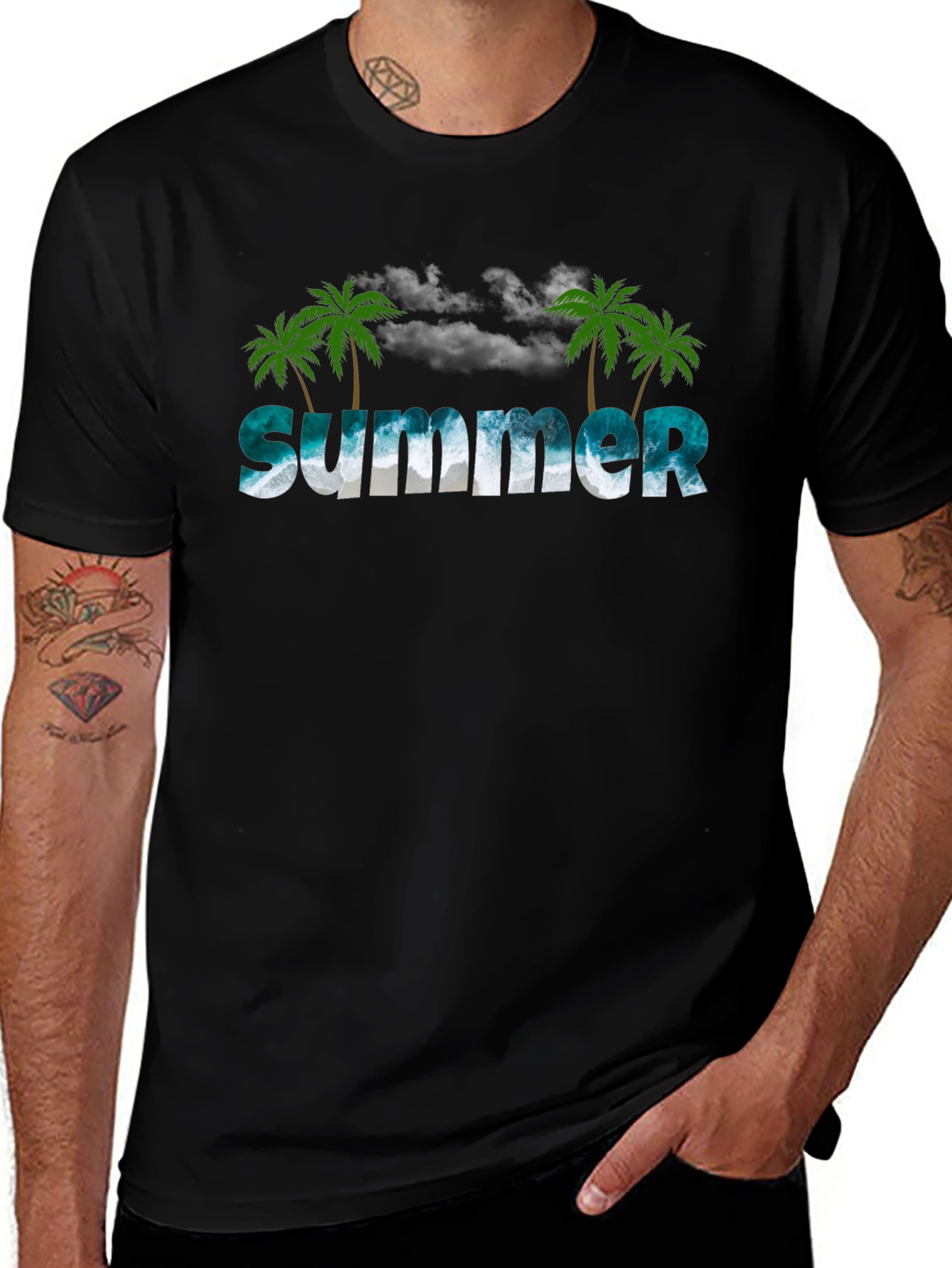 Summer Beach Palm Tree T-Shirt