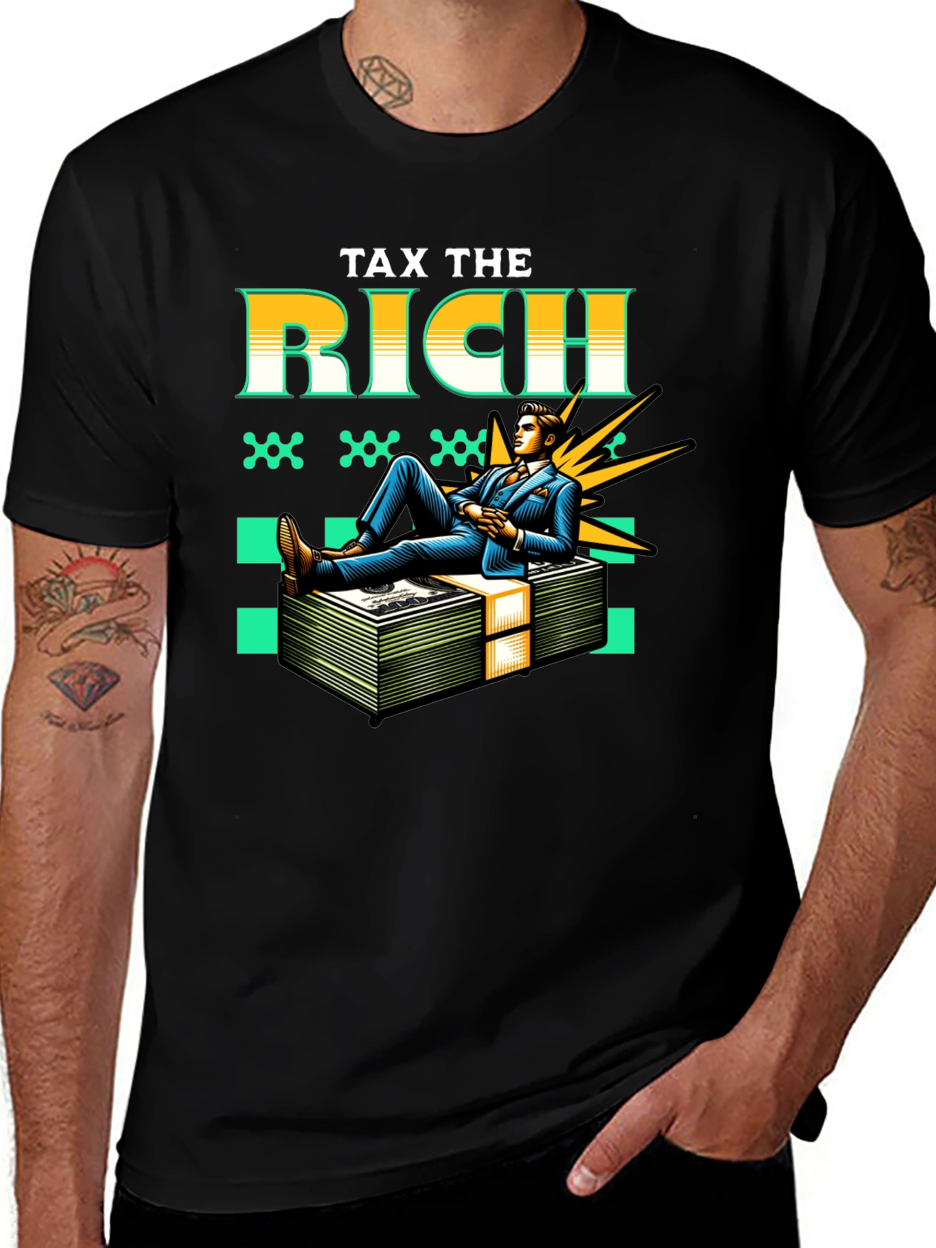 Tax the Rich Graphic Tee - Statement T-Shirt