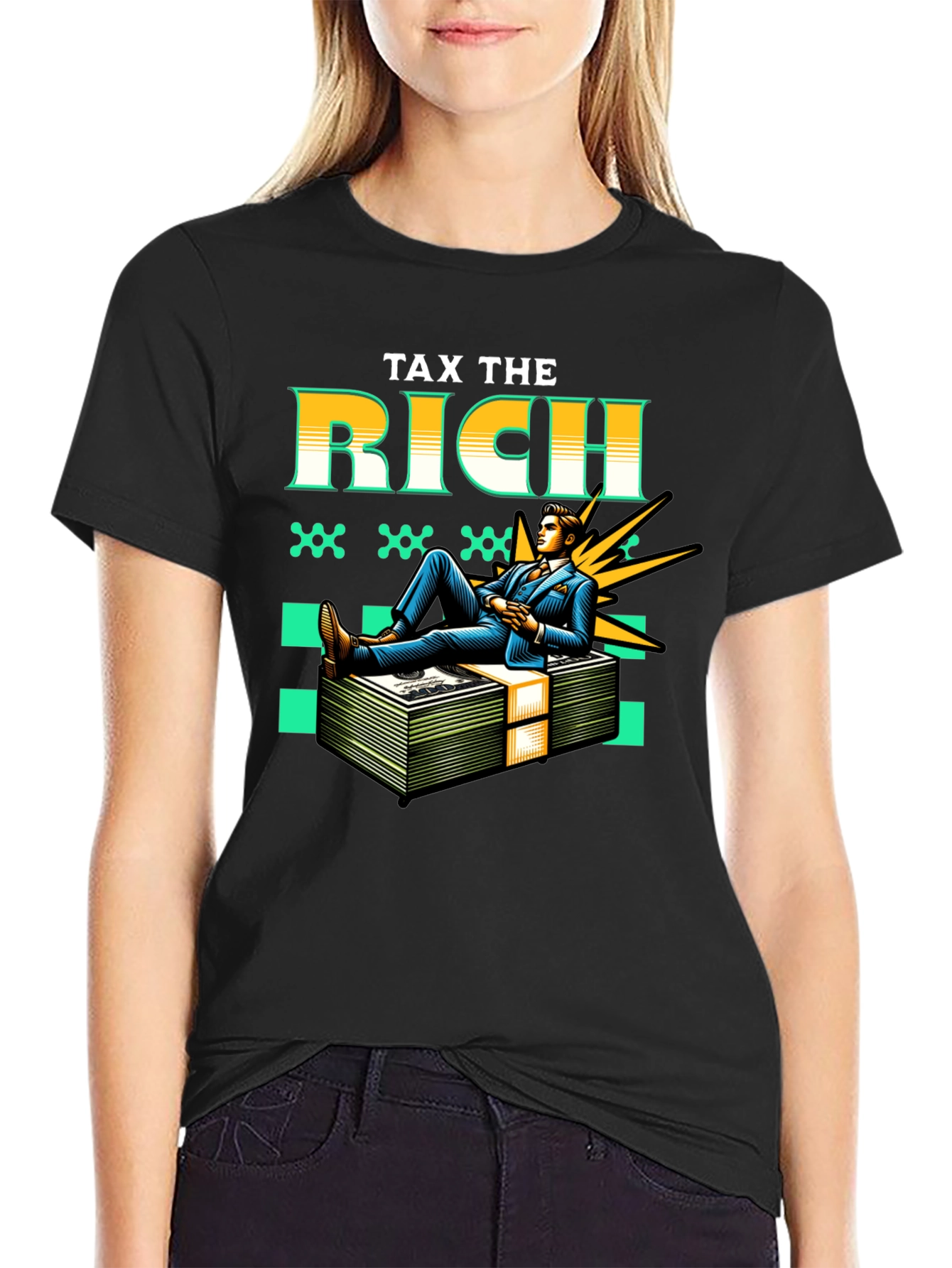 Tax the Rich Graphic Tee - Statement T-Shirt