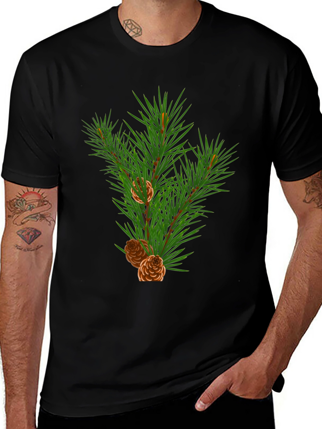 Evergreen Branch Graphic Tee - Holiday Edition