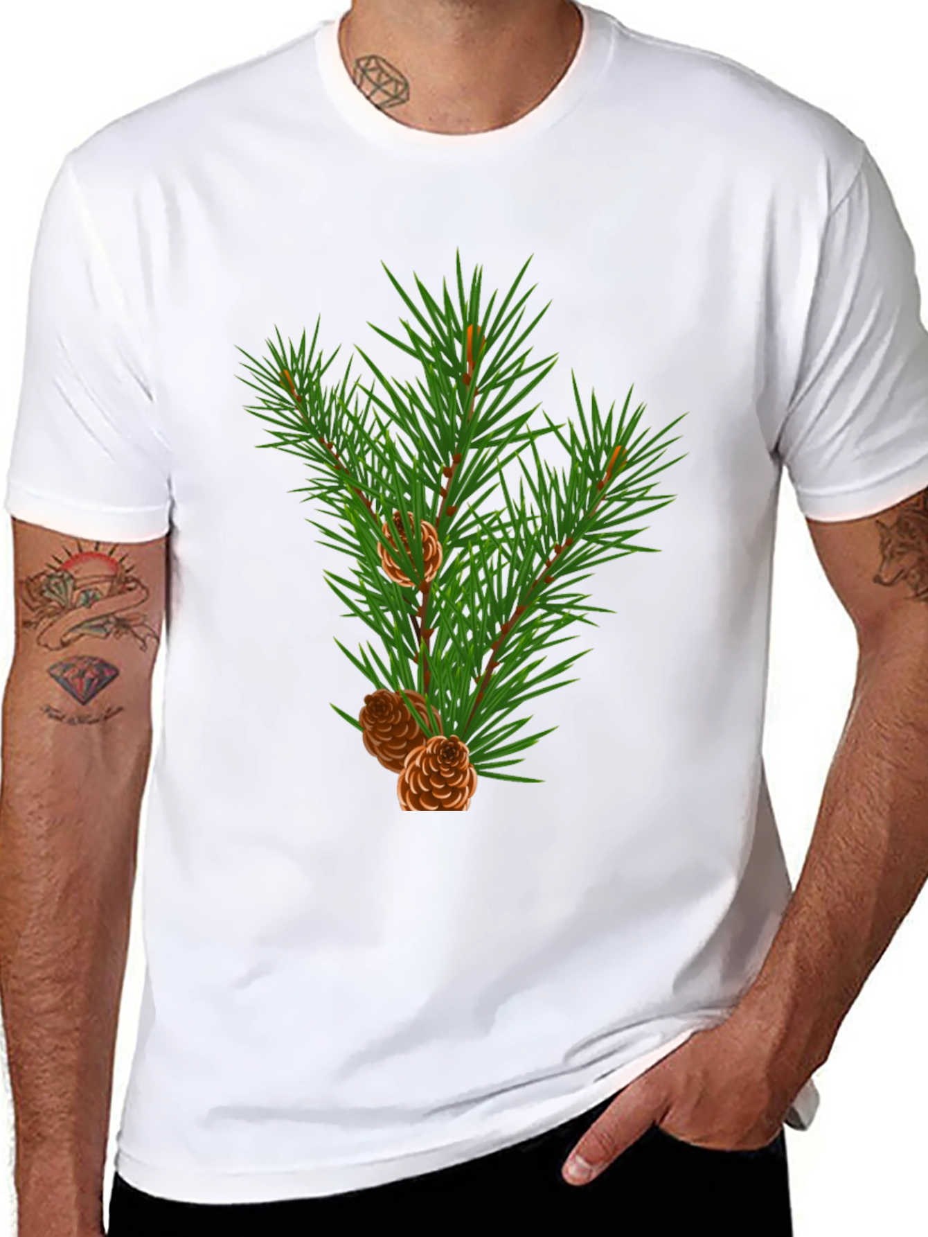 Evergreen Branch Graphic Tee - Holiday Edition