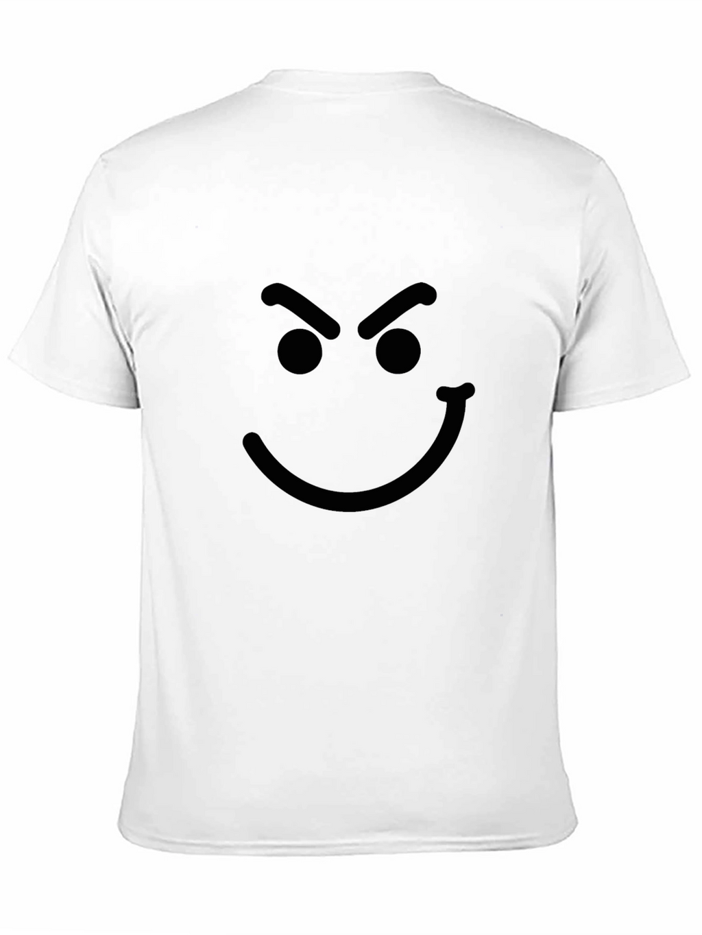 Smiley Graphic Print Mens Black T-Shirt