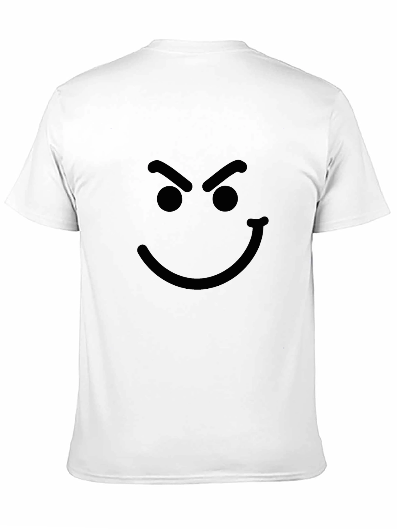 Smiley Graphic Print Mens Black T-Shirt