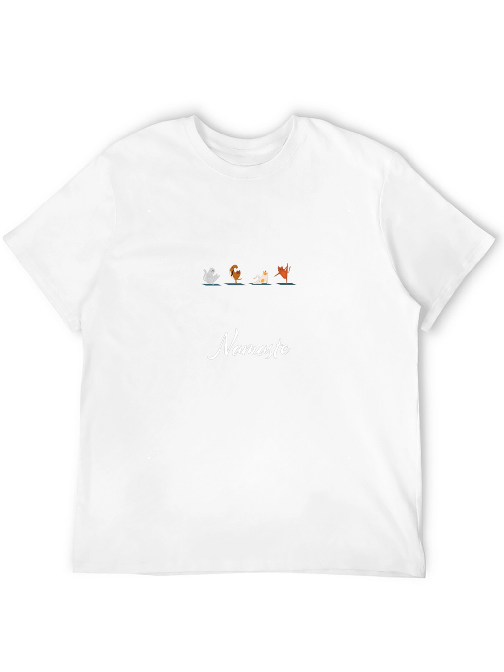 Yoga Cats Namaste Black T-Shirt