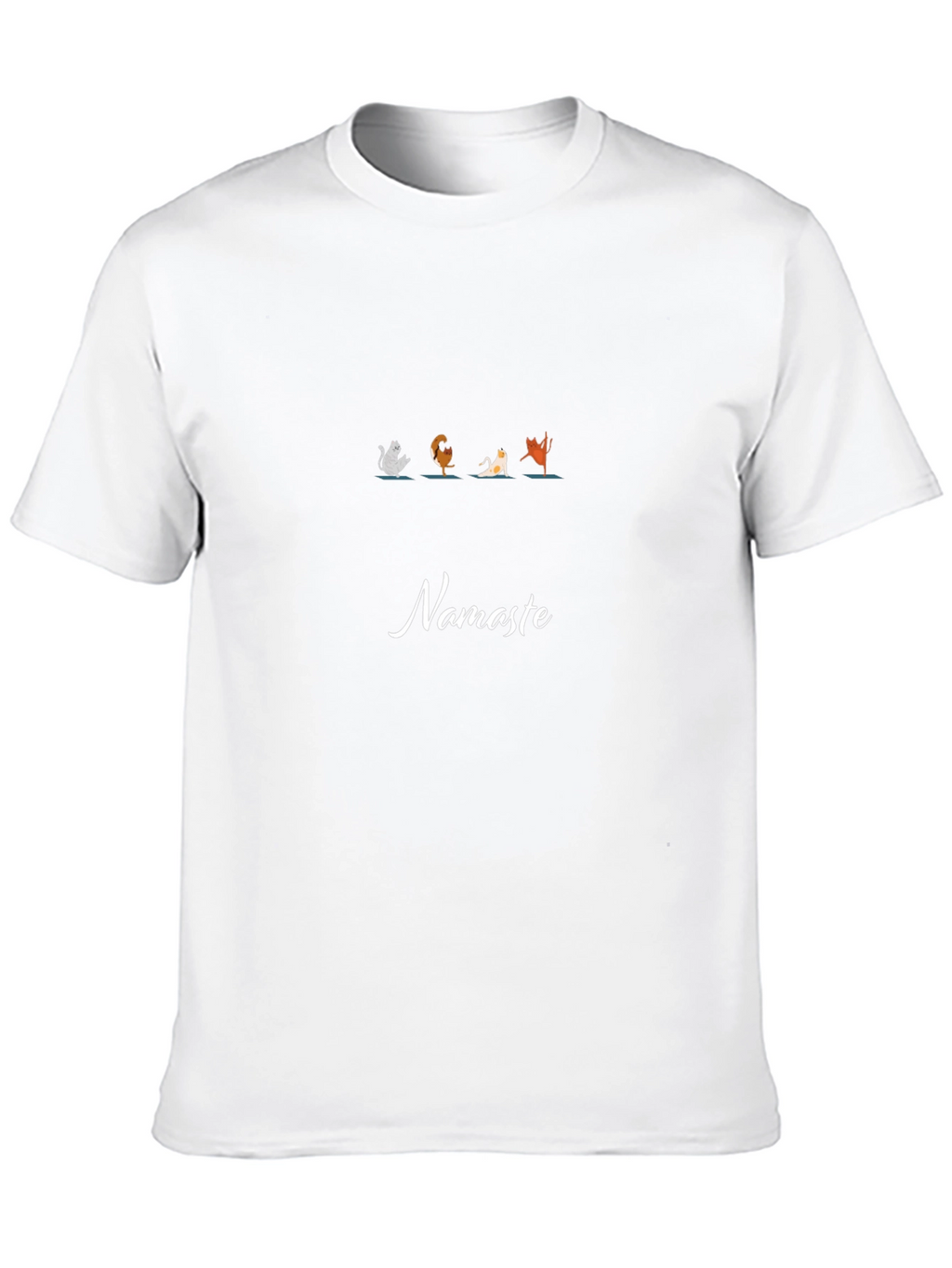 Yoga Cats Namaste Black T-Shirt