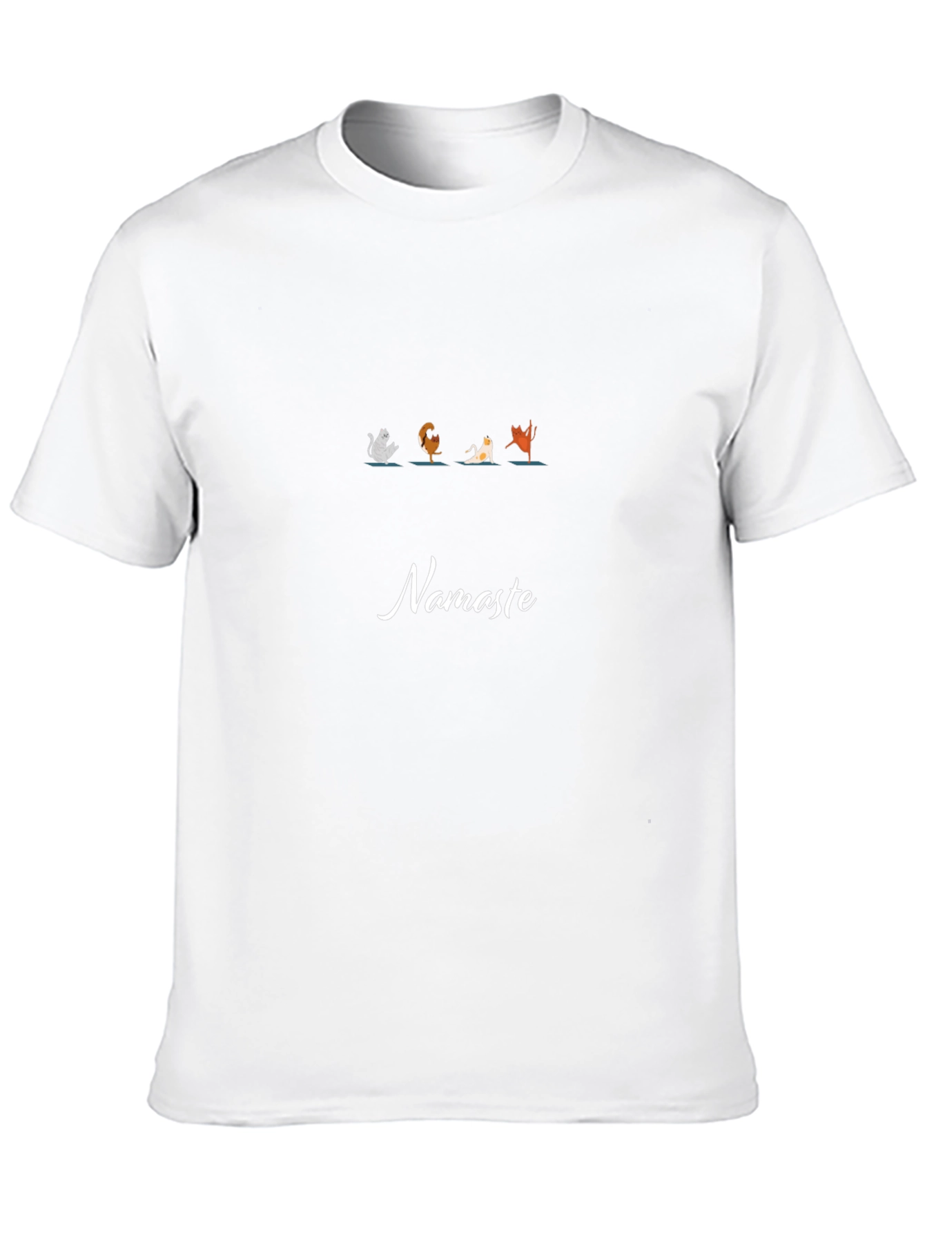 Yoga Cats Namaste Black T-Shirt