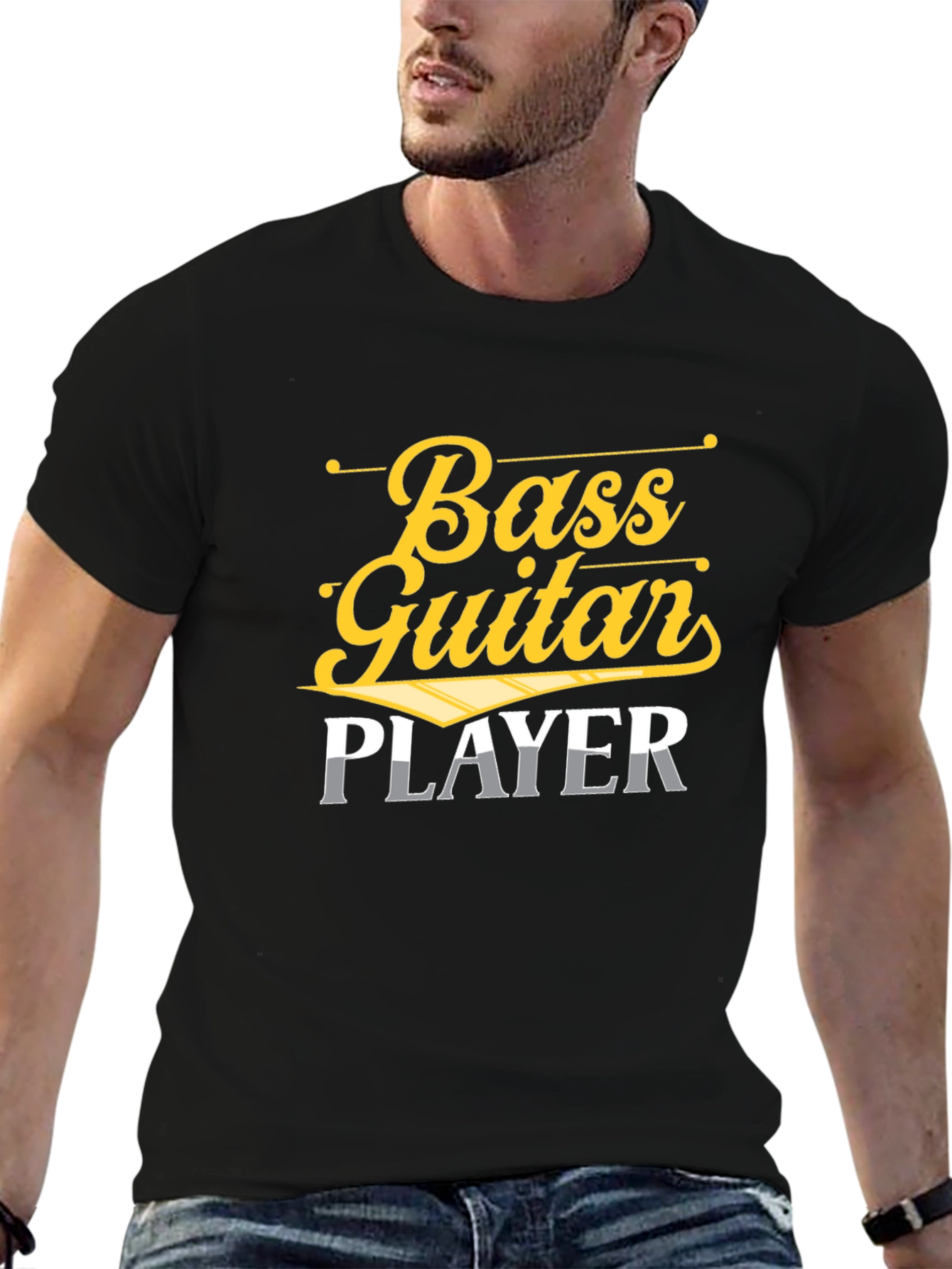 Bass Guitar Player Graphic T-Shirt - Music Lover Tee