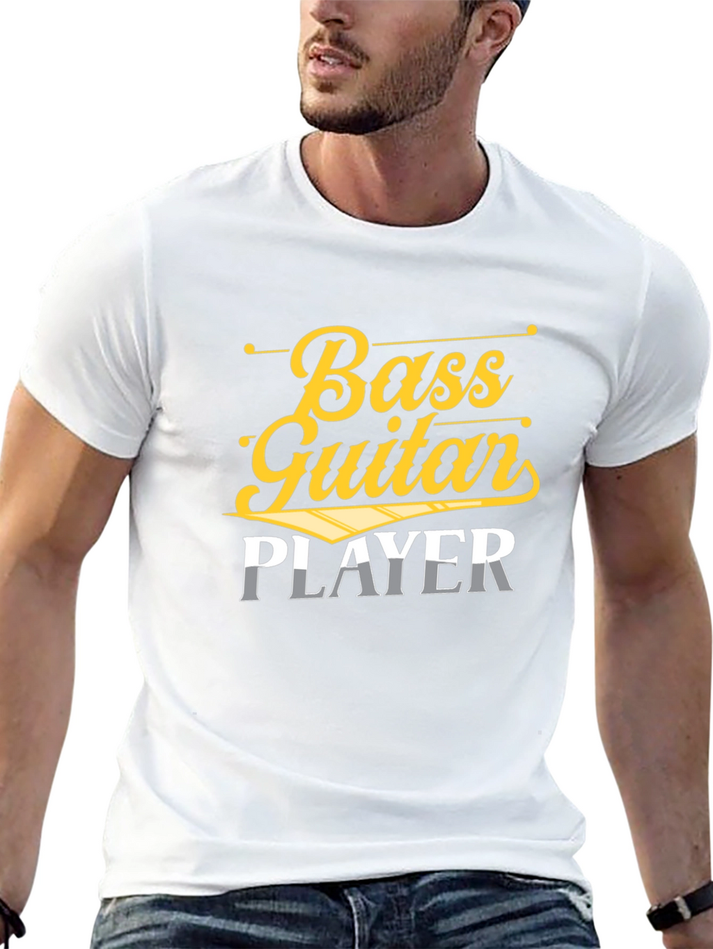 Bass Guitar Player Graphic T-Shirt - Music Lover Tee