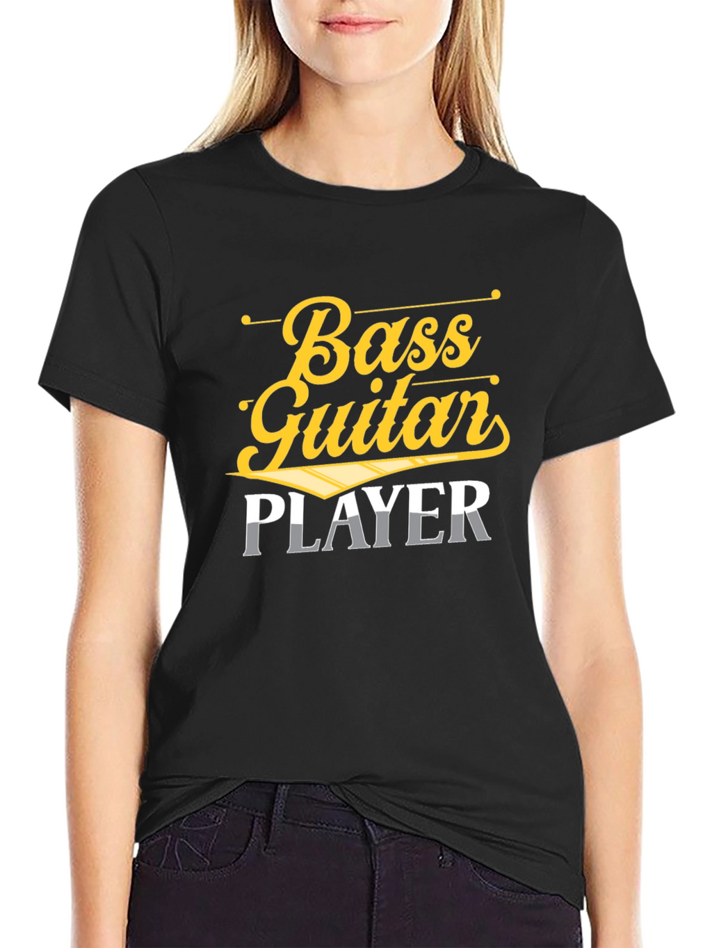 Bass Guitar Player Graphic T-Shirt - Music Lover Tee
