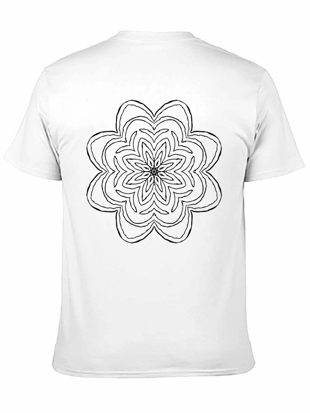 Black Mandala Graphic Print Crew Neck T-Shirt