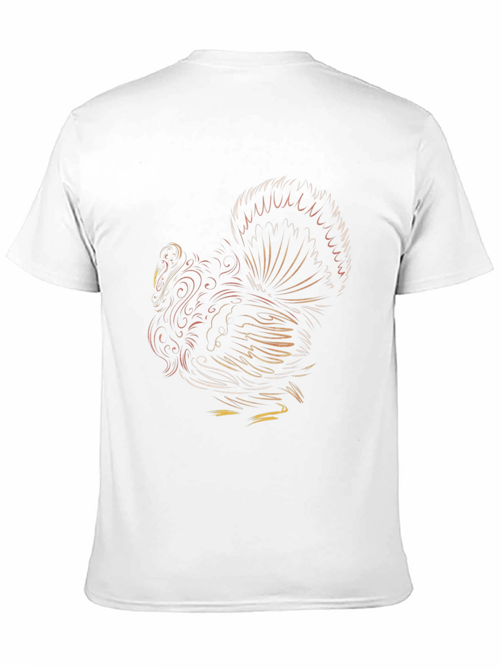 Stylized Rooster Graphic Tee - Black Cotton Comfort