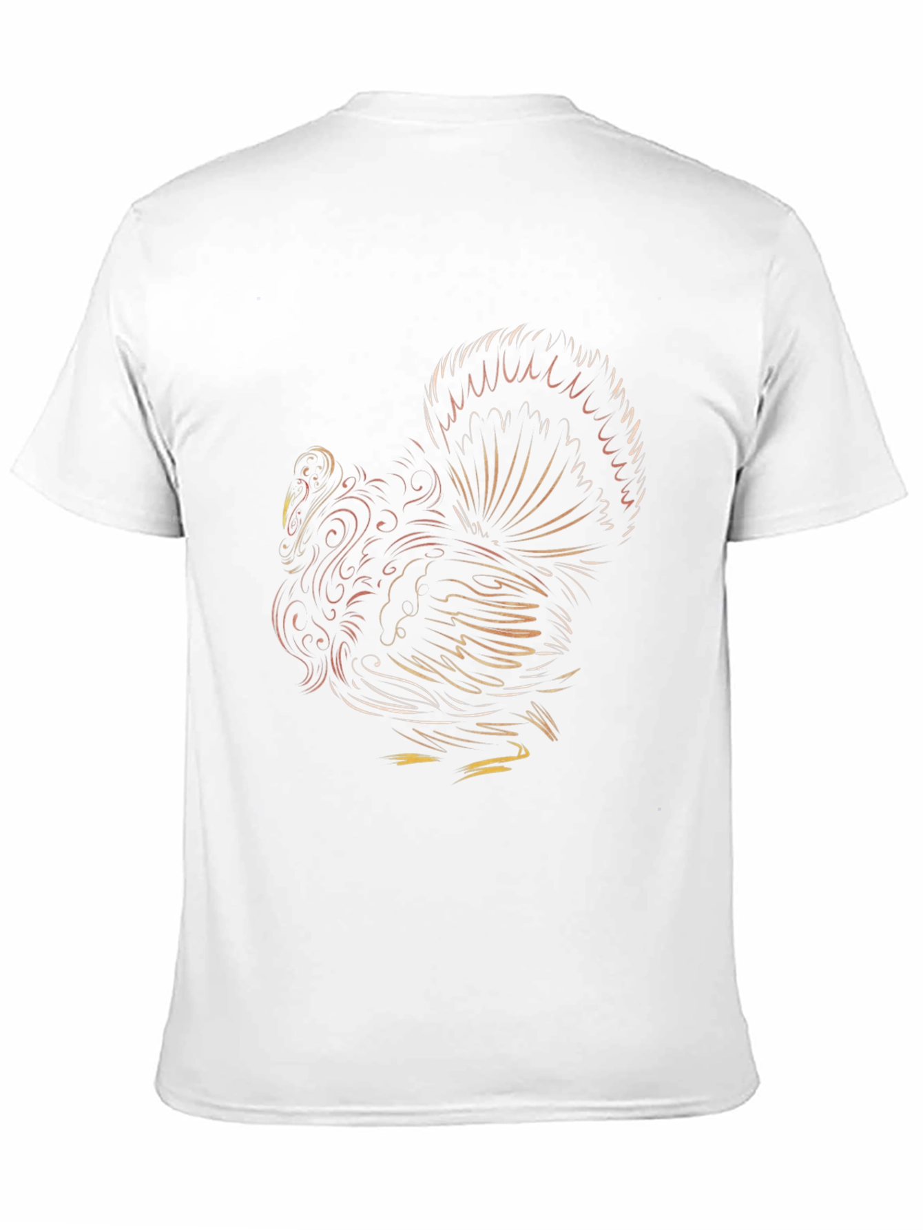 Stylized Rooster Graphic Tee - Black Cotton Comfort