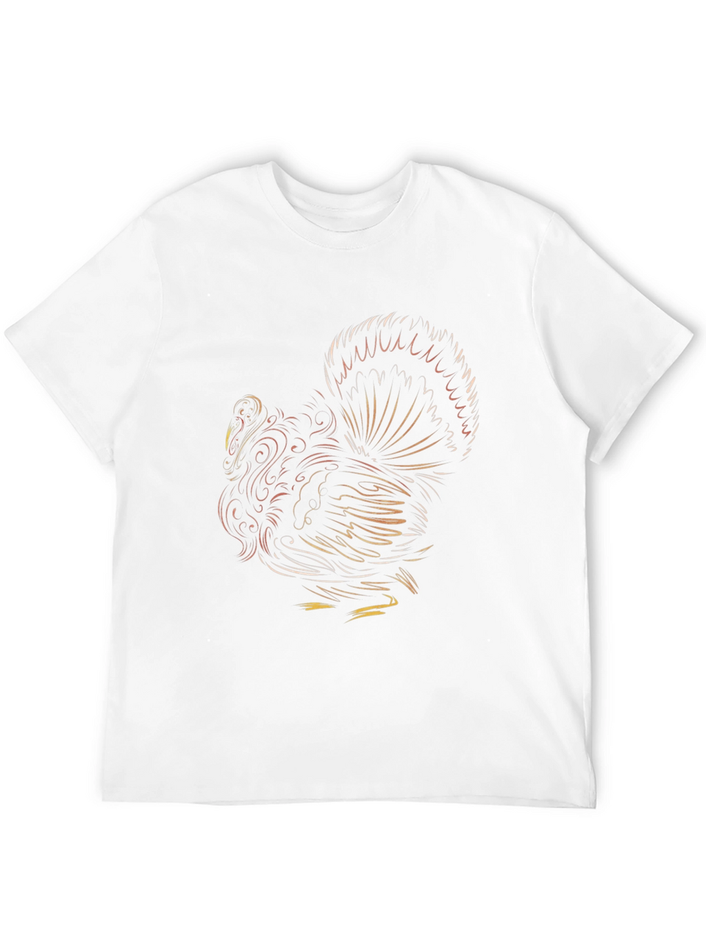 Stylized Rooster Graphic Tee - Black Cotton Comfort