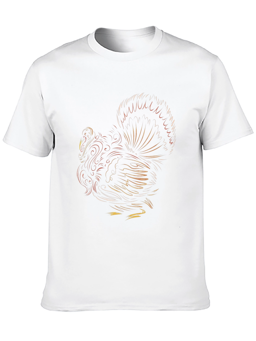 Stylized Rooster Graphic Tee - Black Cotton Comfort