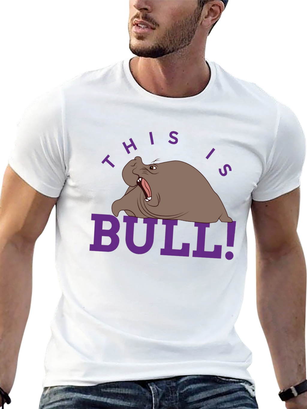 Humorous Walrus Graphic Tee - This is Bull!