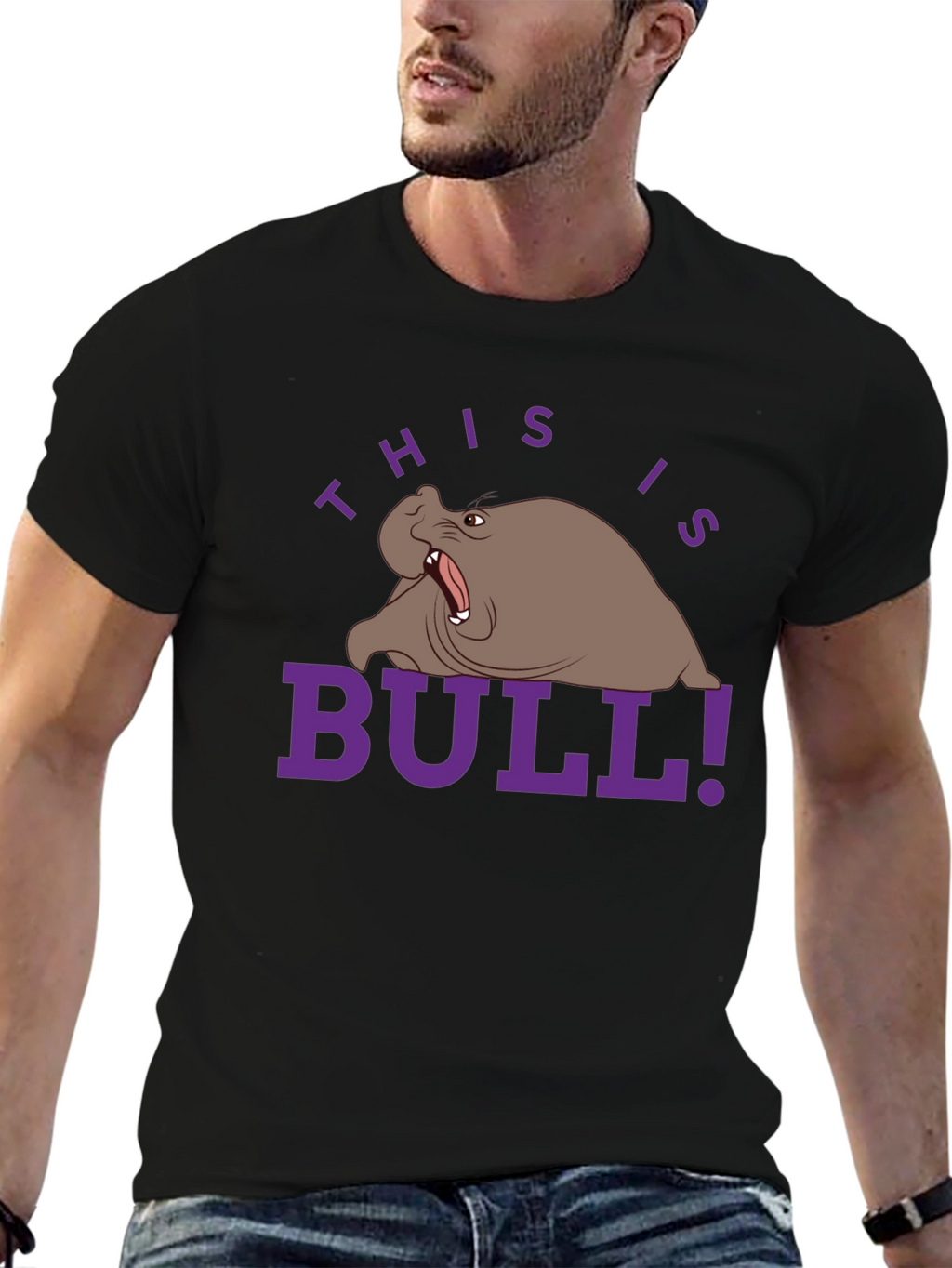Humorous Walrus Graphic Tee - This is Bull!