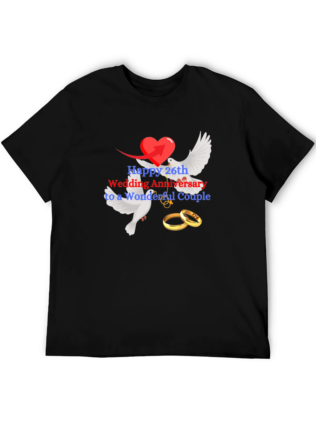 26th Anniversary T-Shirt Wonderful Couple Gift
