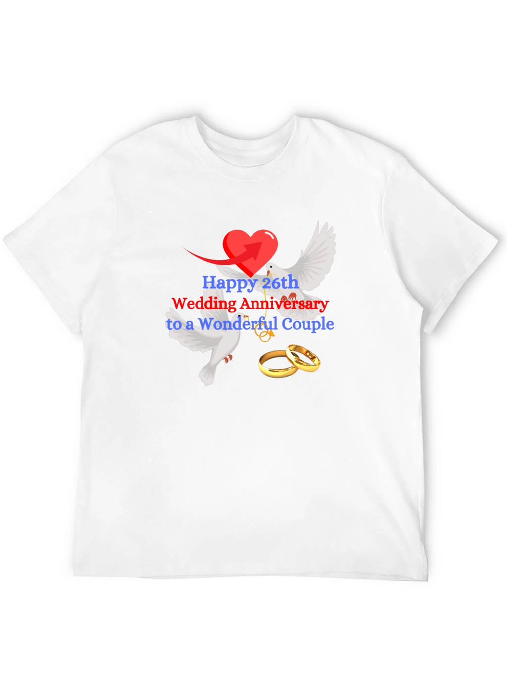 26th Anniversary T-Shirt Wonderful Couple Gift