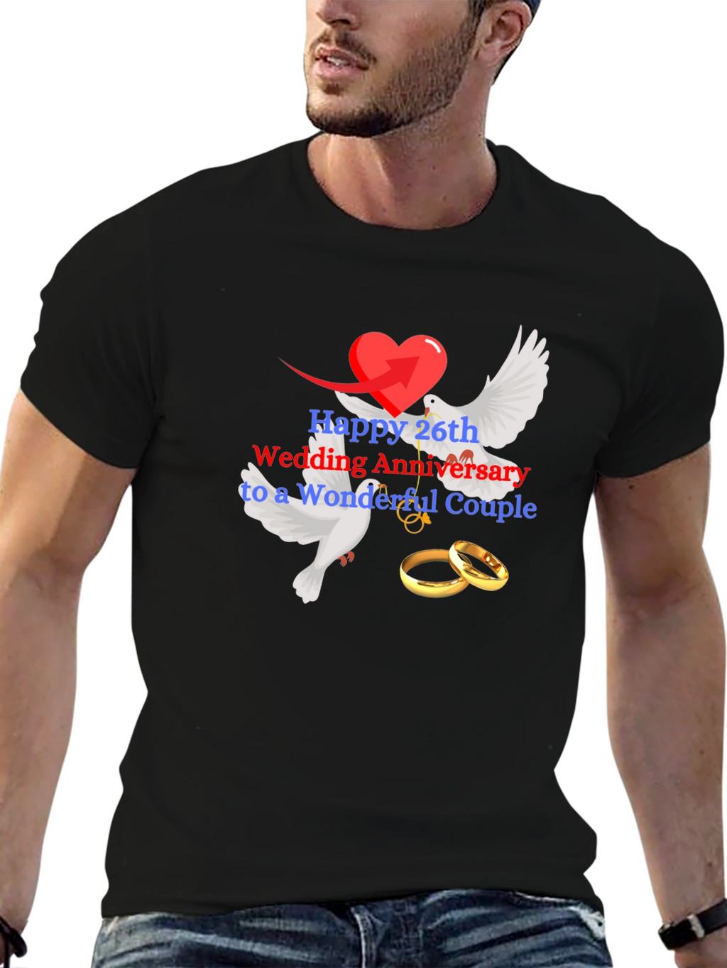 26th Anniversary T-Shirt Wonderful Couple Gift