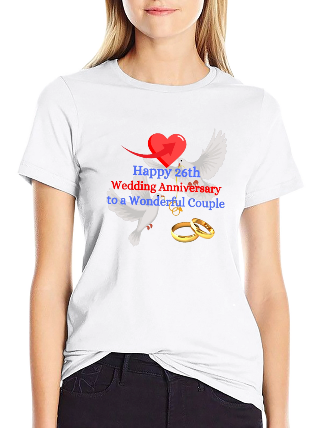 26th Anniversary T-Shirt Wonderful Couple Gift